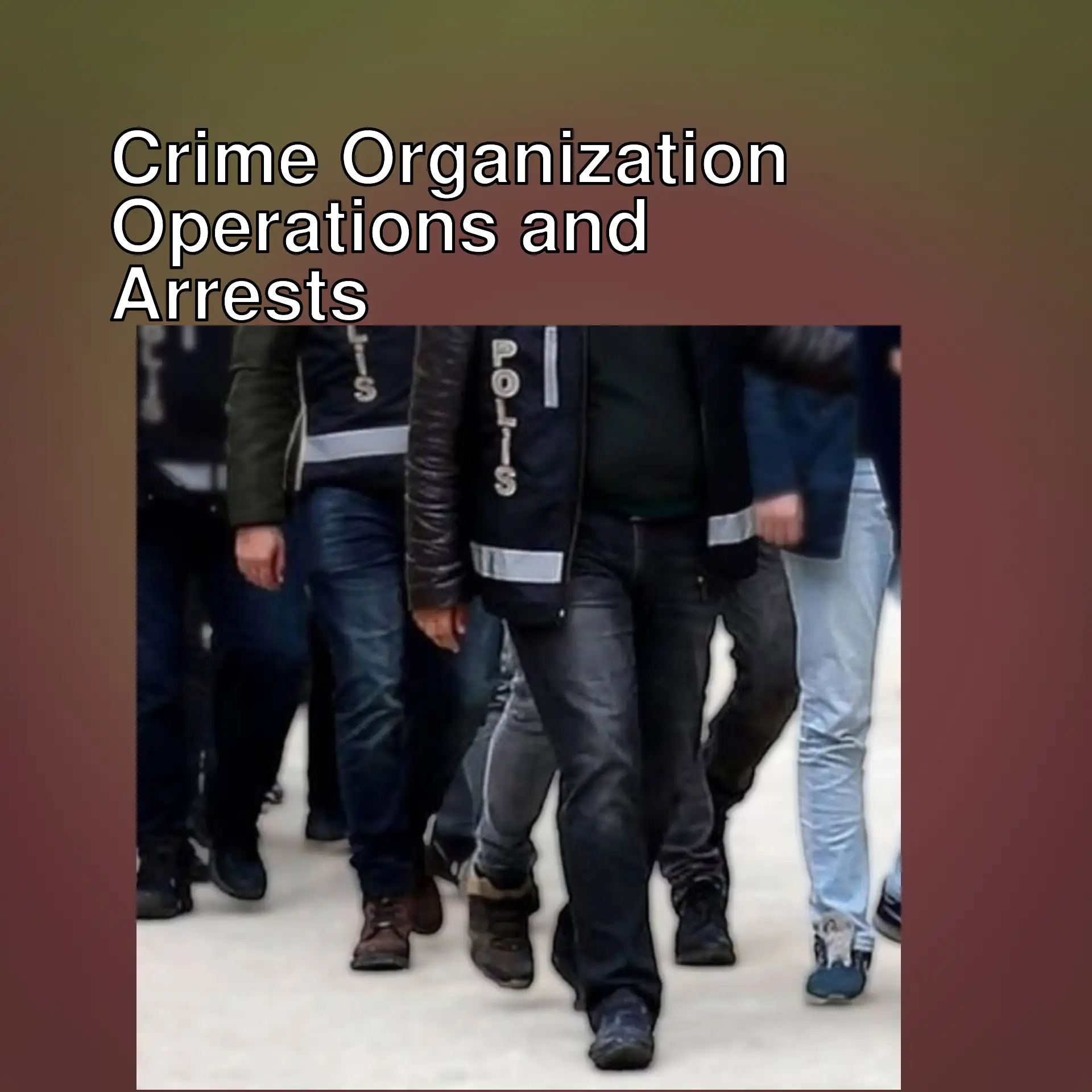A group of people walking during a crime organization operation in Istanbul. A group of people walking during a crime organization operation in Istanbul.