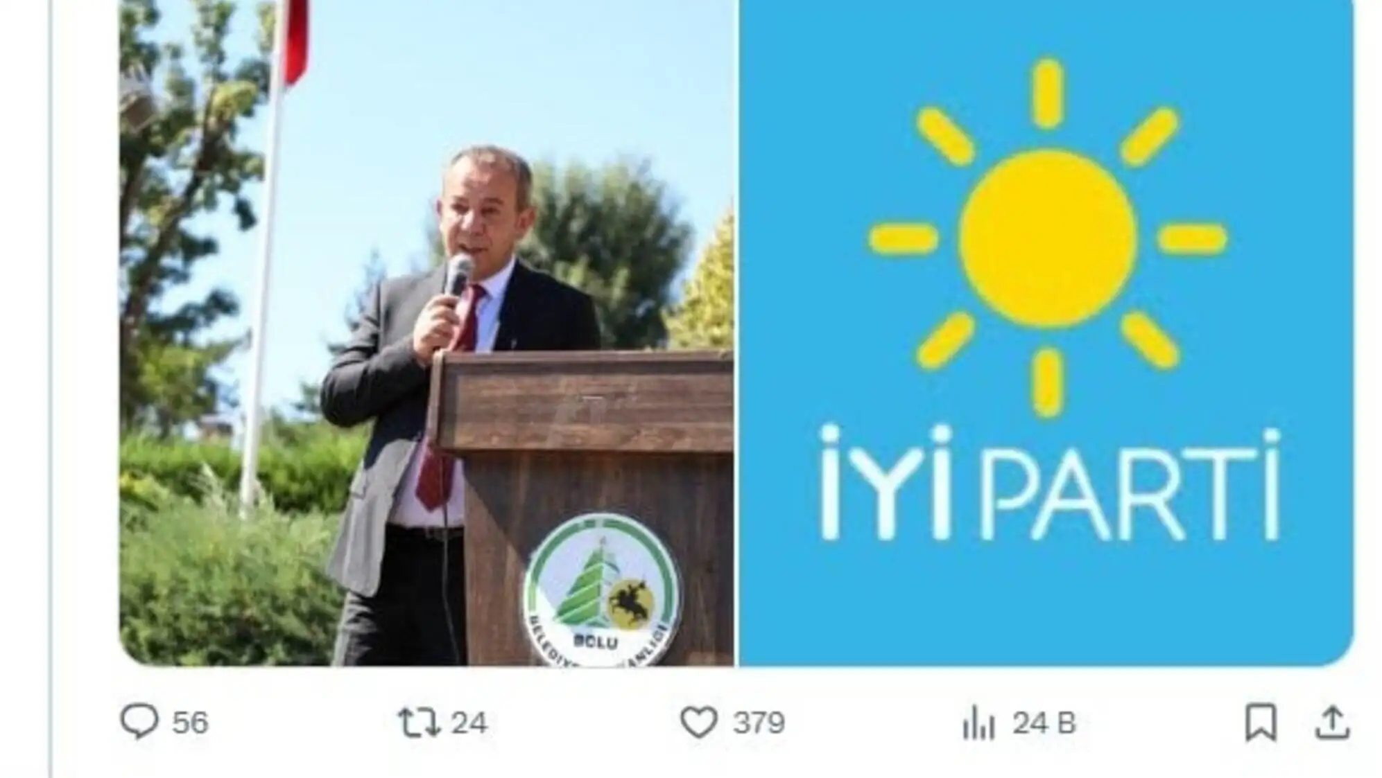 Tanju Özcan, mikrofonla konuşma yapıyor. Tanju Özcan, mikrofonla konuşma yapıyor.