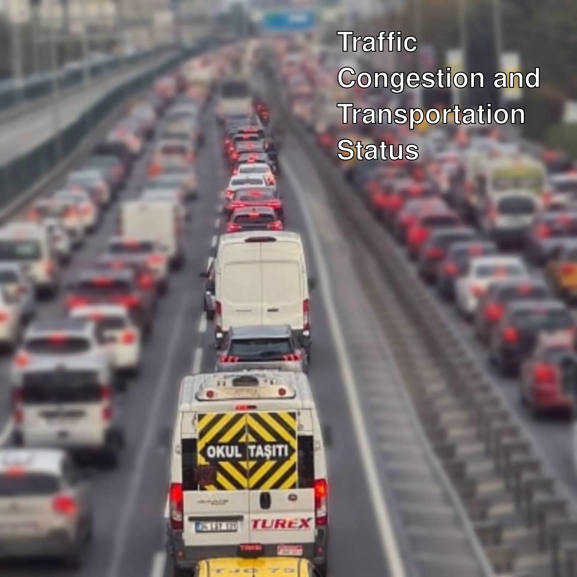 A traffic jam on a highway