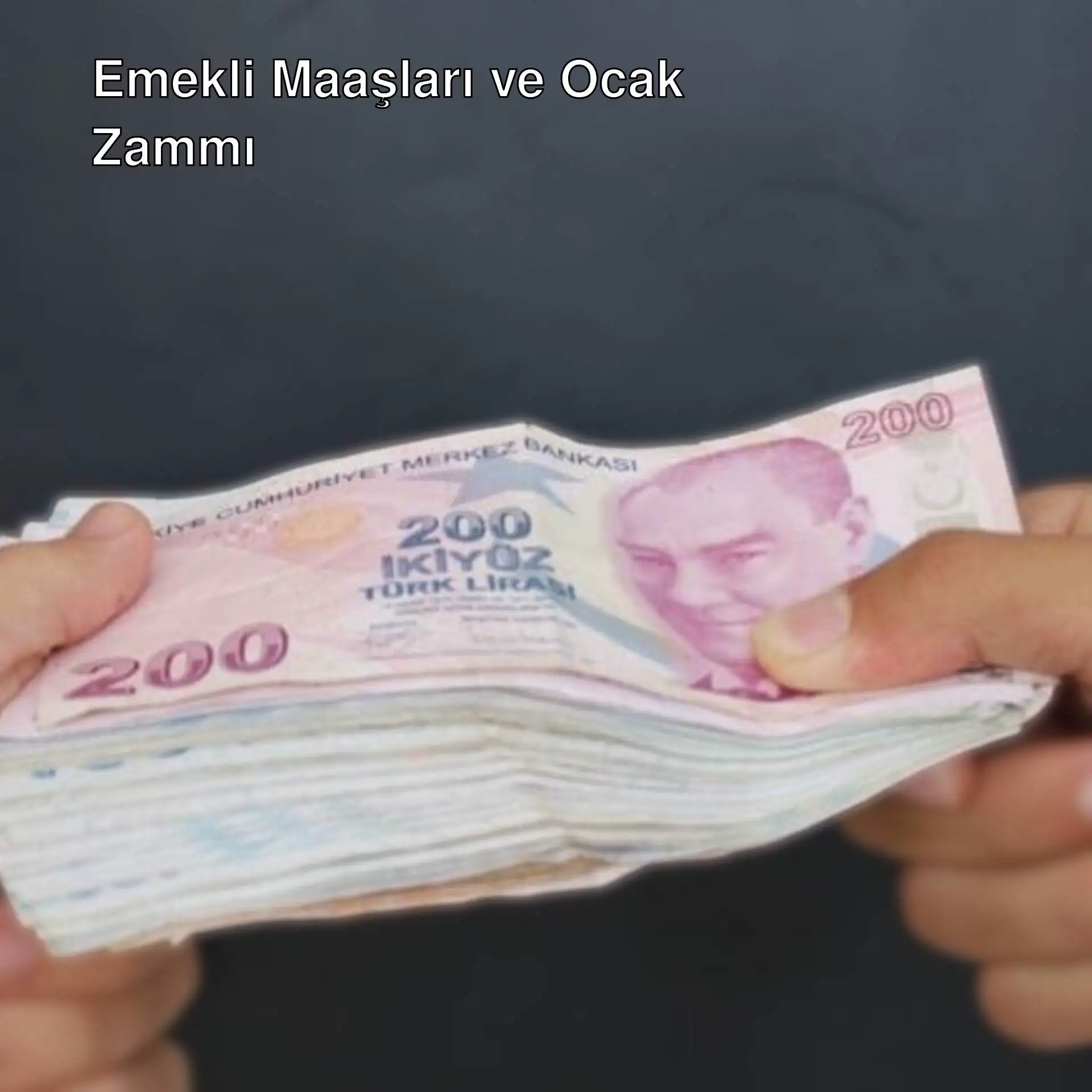 Bir kişi Türk lirası tutuyor. Bir kişi Türk lirası tutuyor.