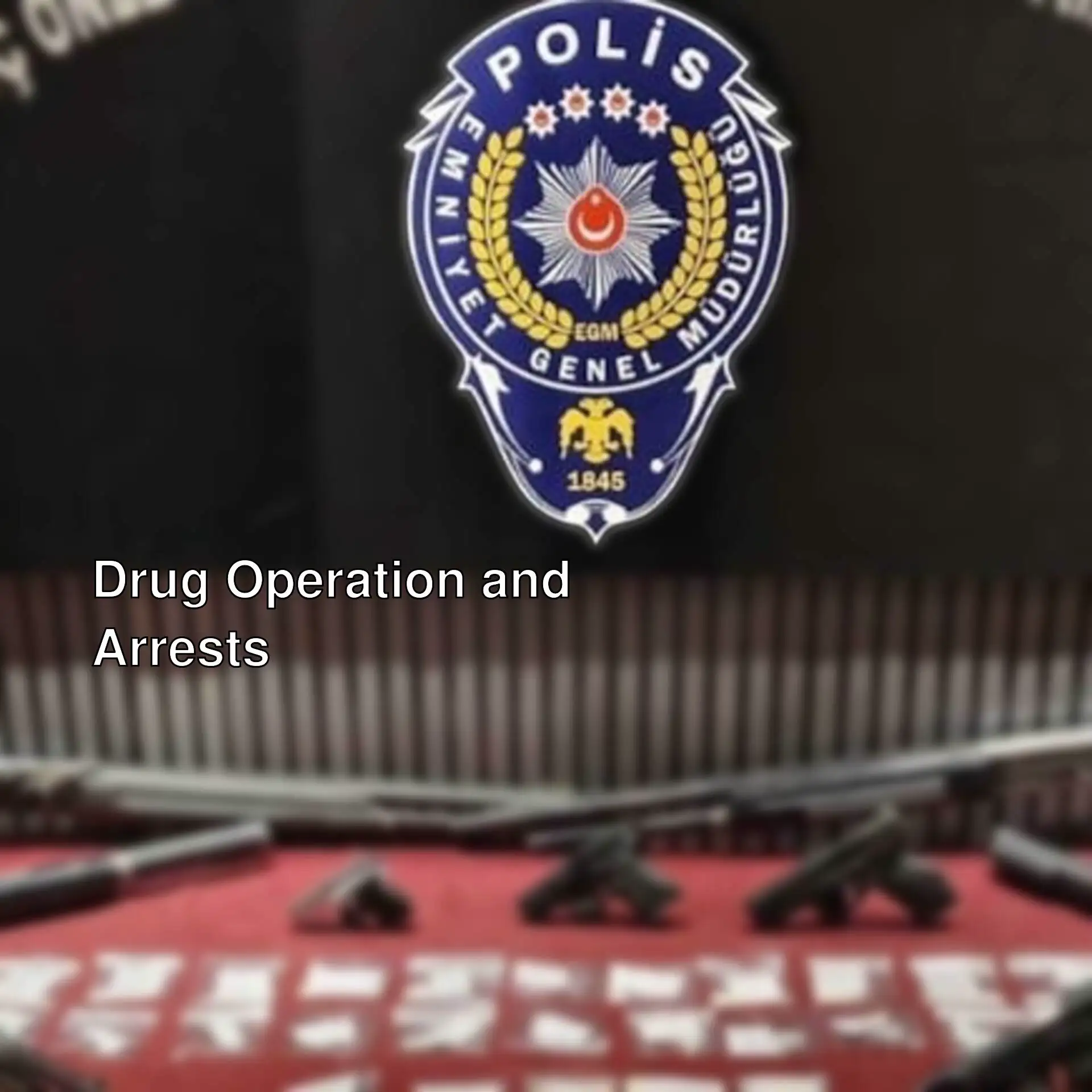 Weapons seized during the drug operation. Weapons seized during the drug operation.
