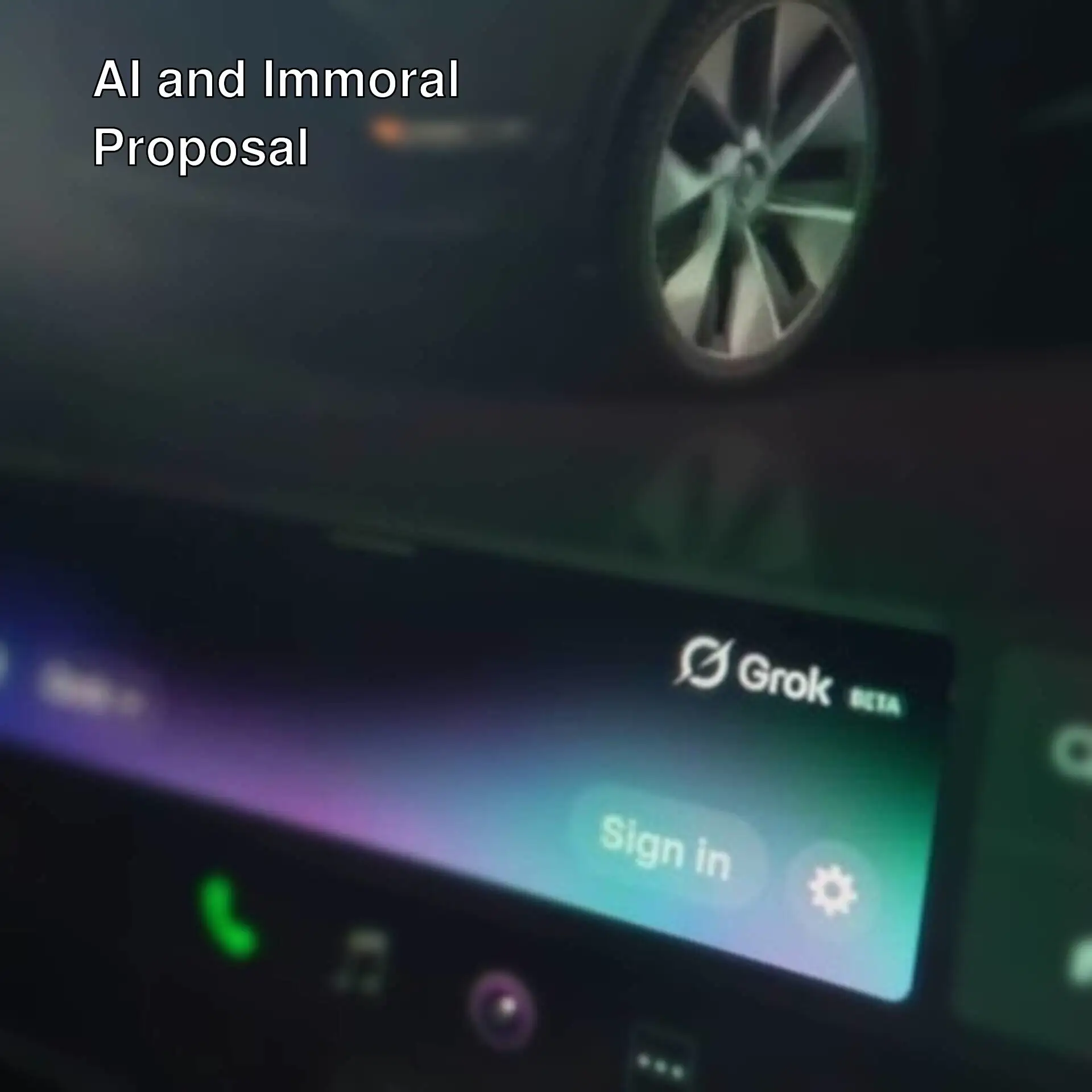Screenshot of a Tesla car. Screenshot of a Tesla car.