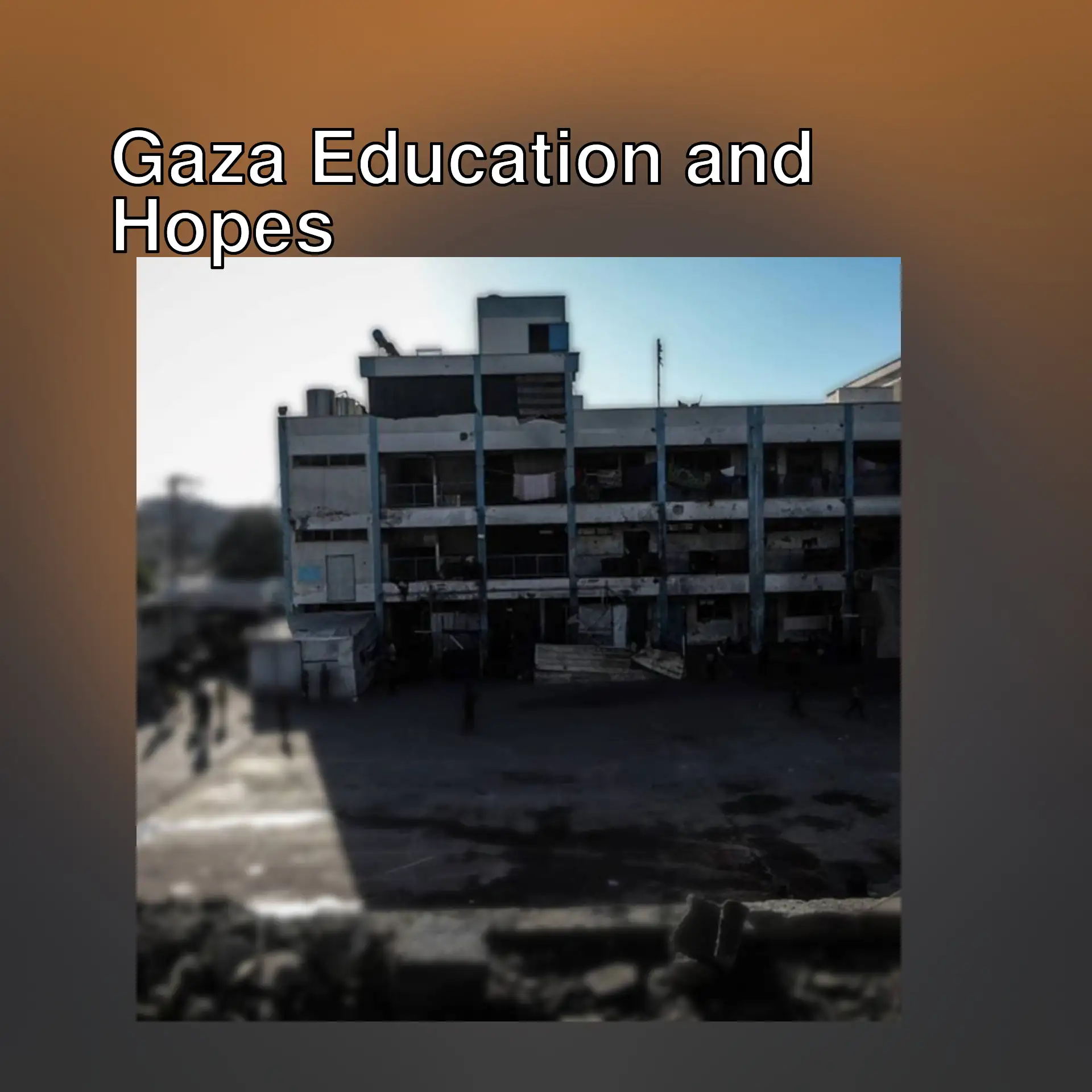 Education is resuming in Gaza.