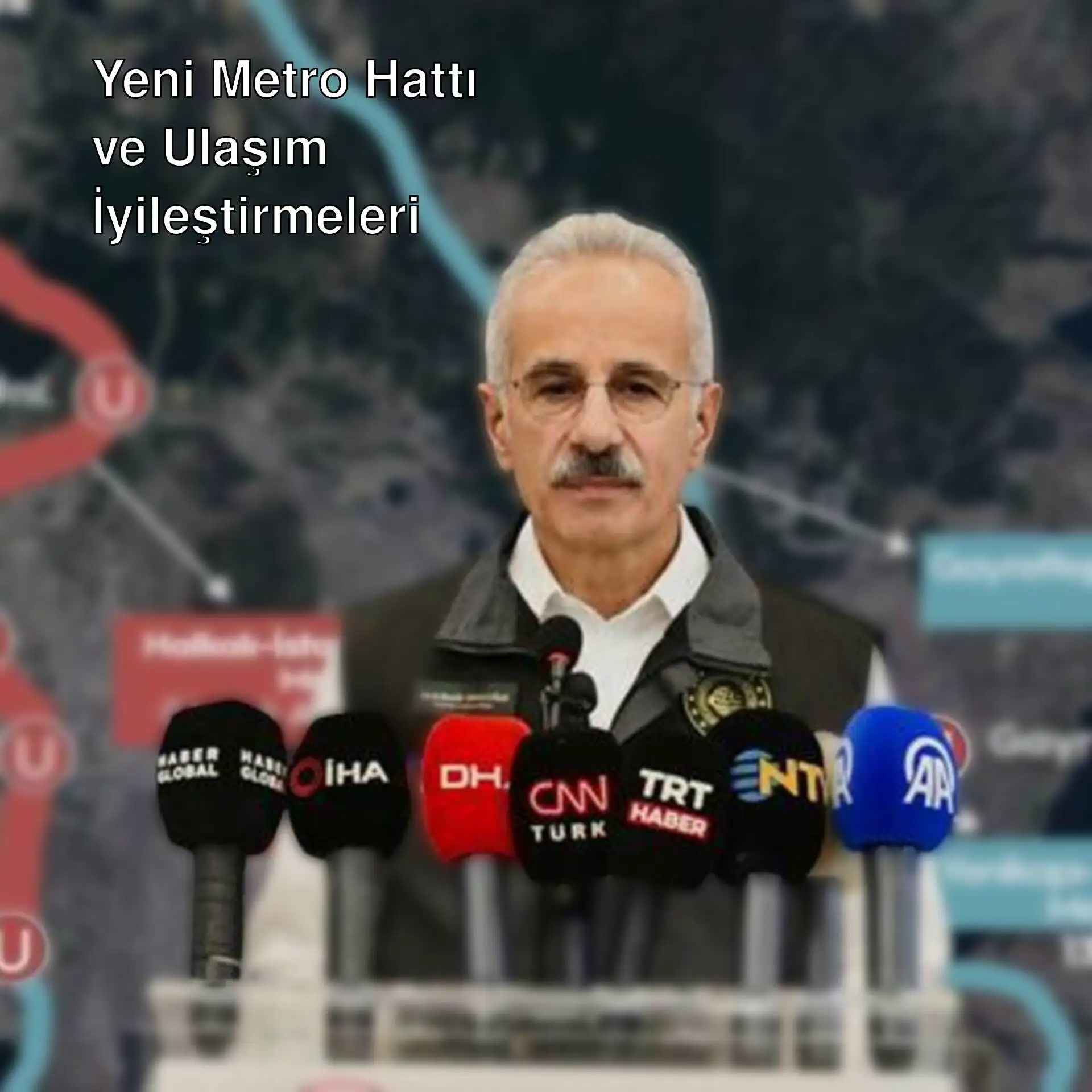 Bakan Uraloğlu, İstanbul'a yeni metro hattı hakkında bilgi veriyor. Bakan Uraloğlu, İstanbul'a yeni metro hattı hakkında bilgi veriyor.