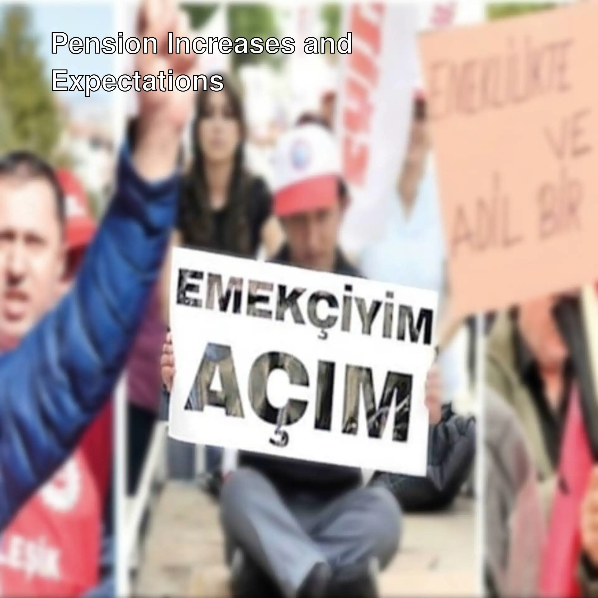 A group of people holding signs. A group of people holding signs.