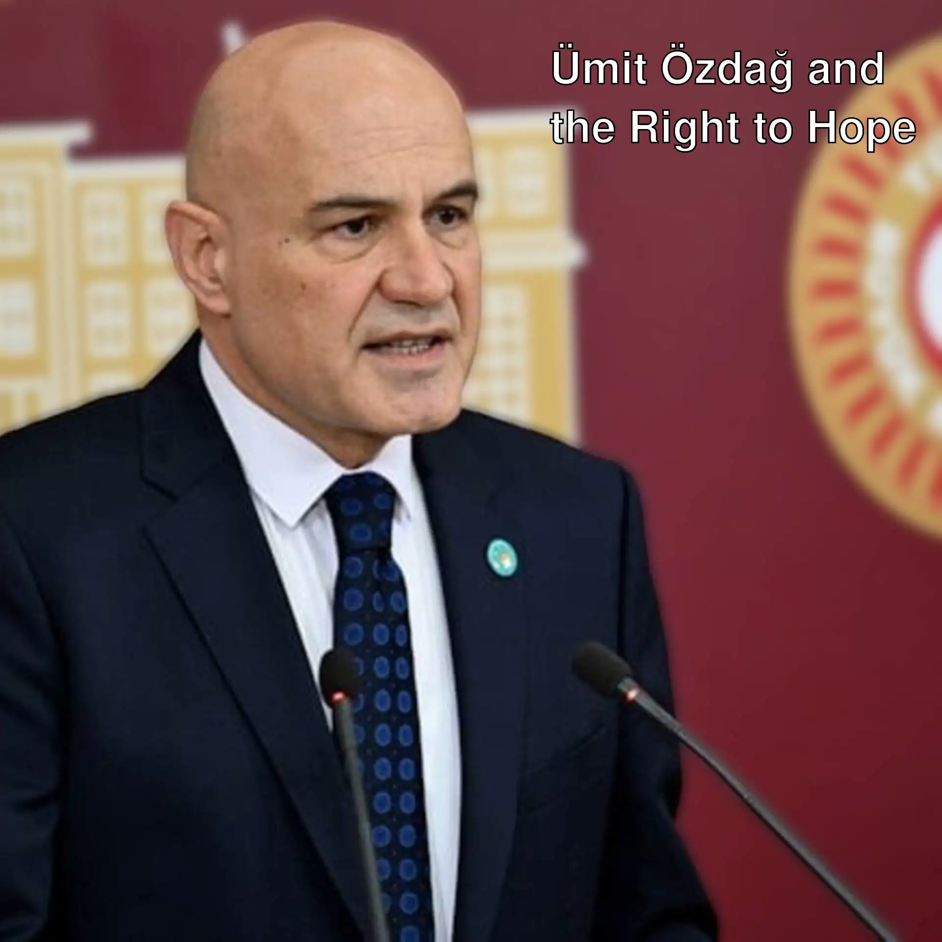 Umit Ozdag speaking at a press conference. Umit Ozdag speaking at a press conference.