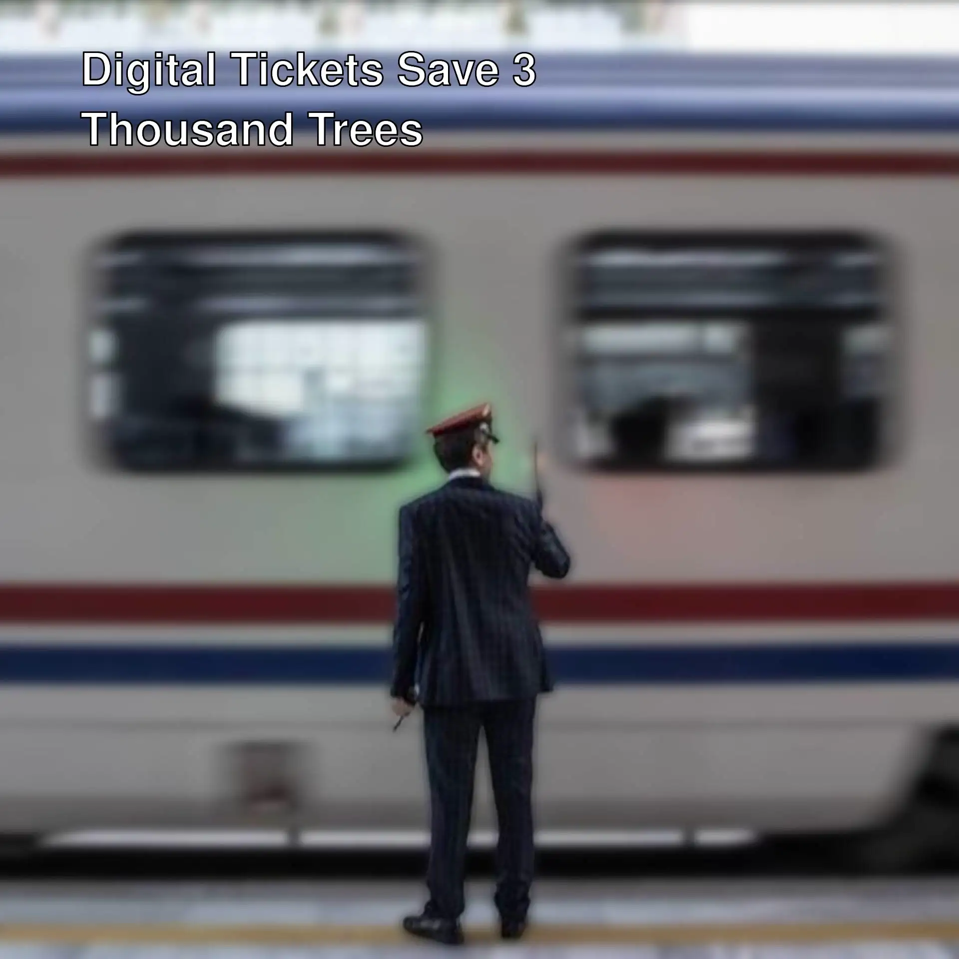 A man standing at a train station.