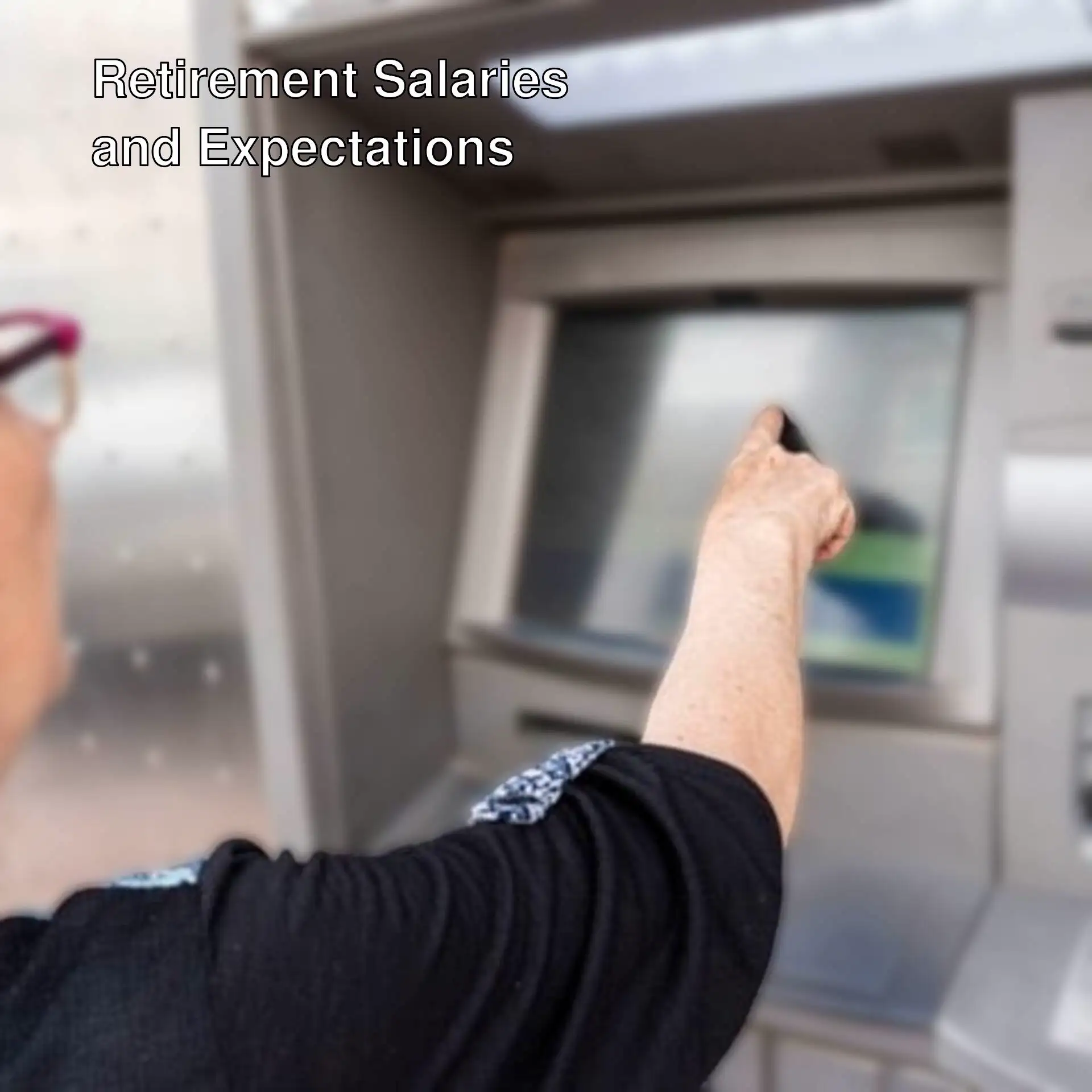 A woman using an ATM machine.
