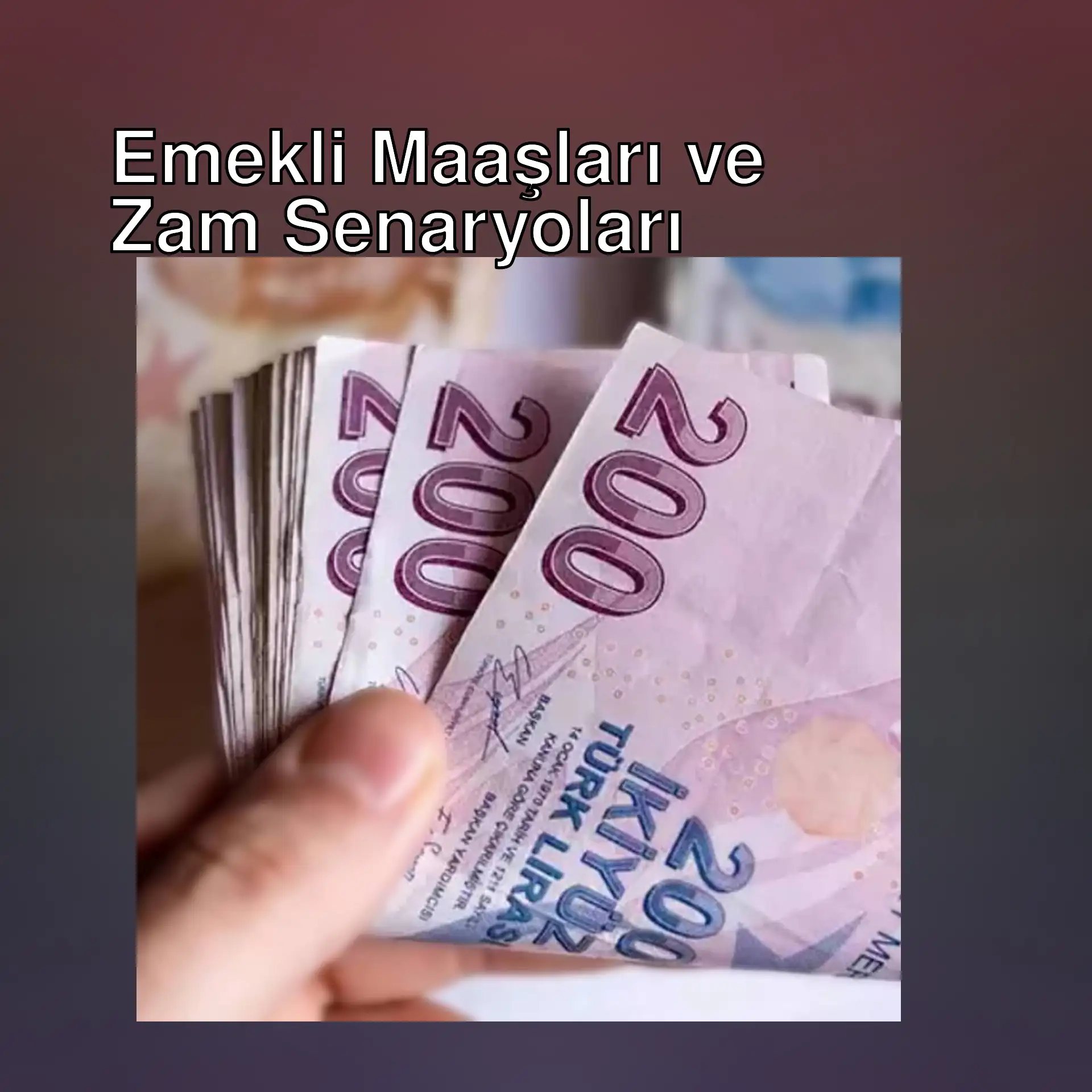 Bir kişinin para tutması.