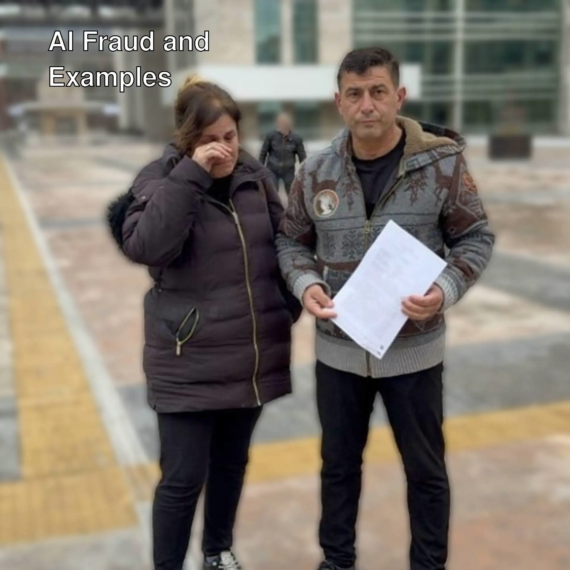Couple affected by AI fraud.