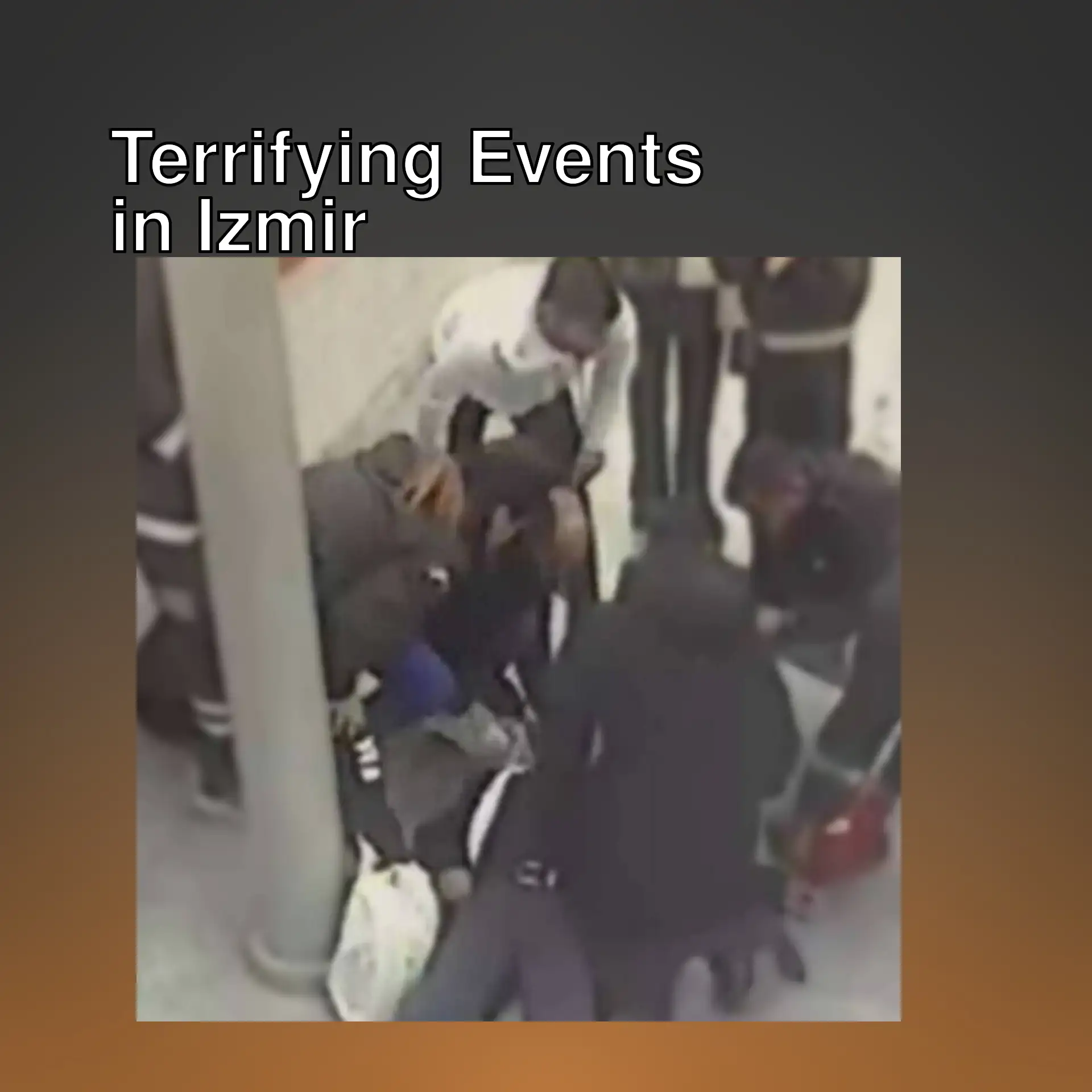 A group of people during the terrifying events in Izmir.
