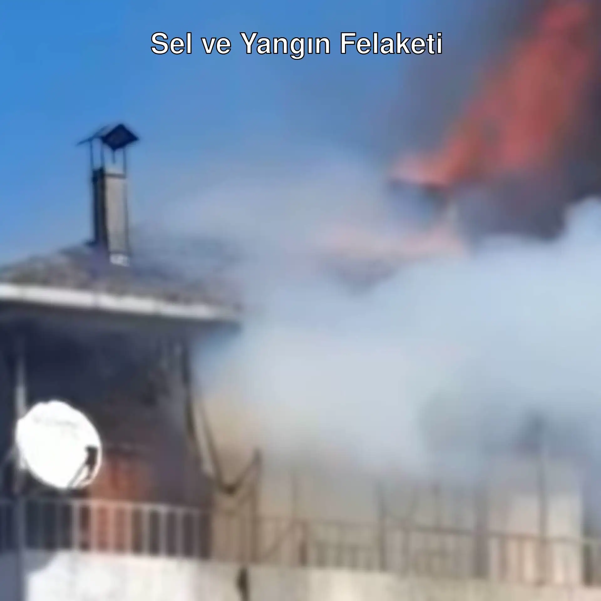 Bir binada yangın