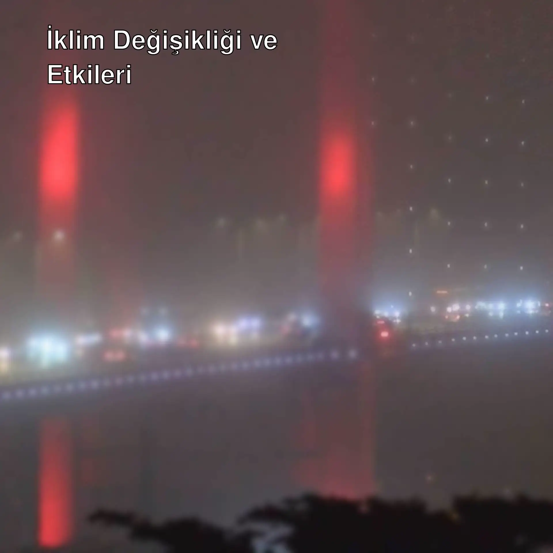 İstanbul'da gece saatlerinde etkili olan sis. İstanbul'da gece saatlerinde etkili olan sis.