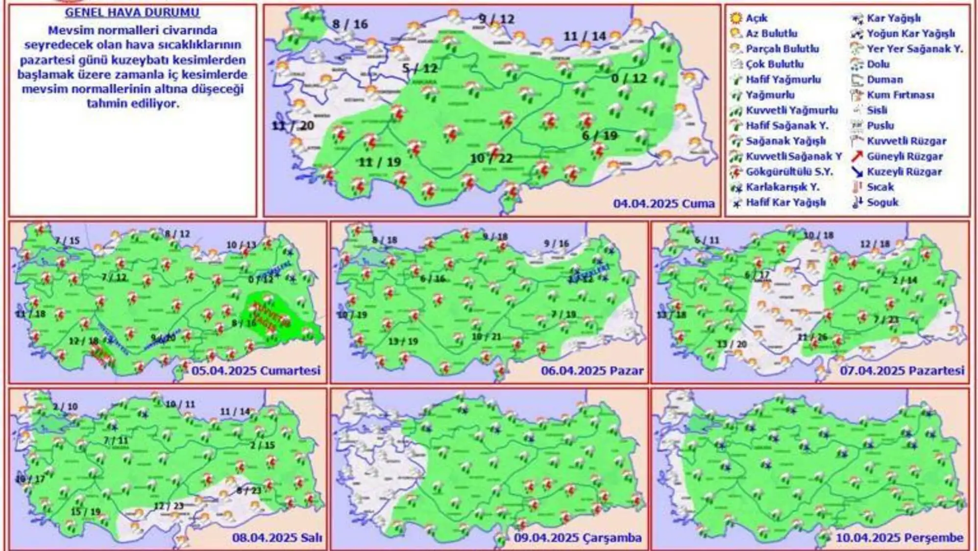 Türkiye haritası, hava durumu tahminleri ile birlikte. Türkiye haritası, hava durumu tahminleri ile birlikte.
