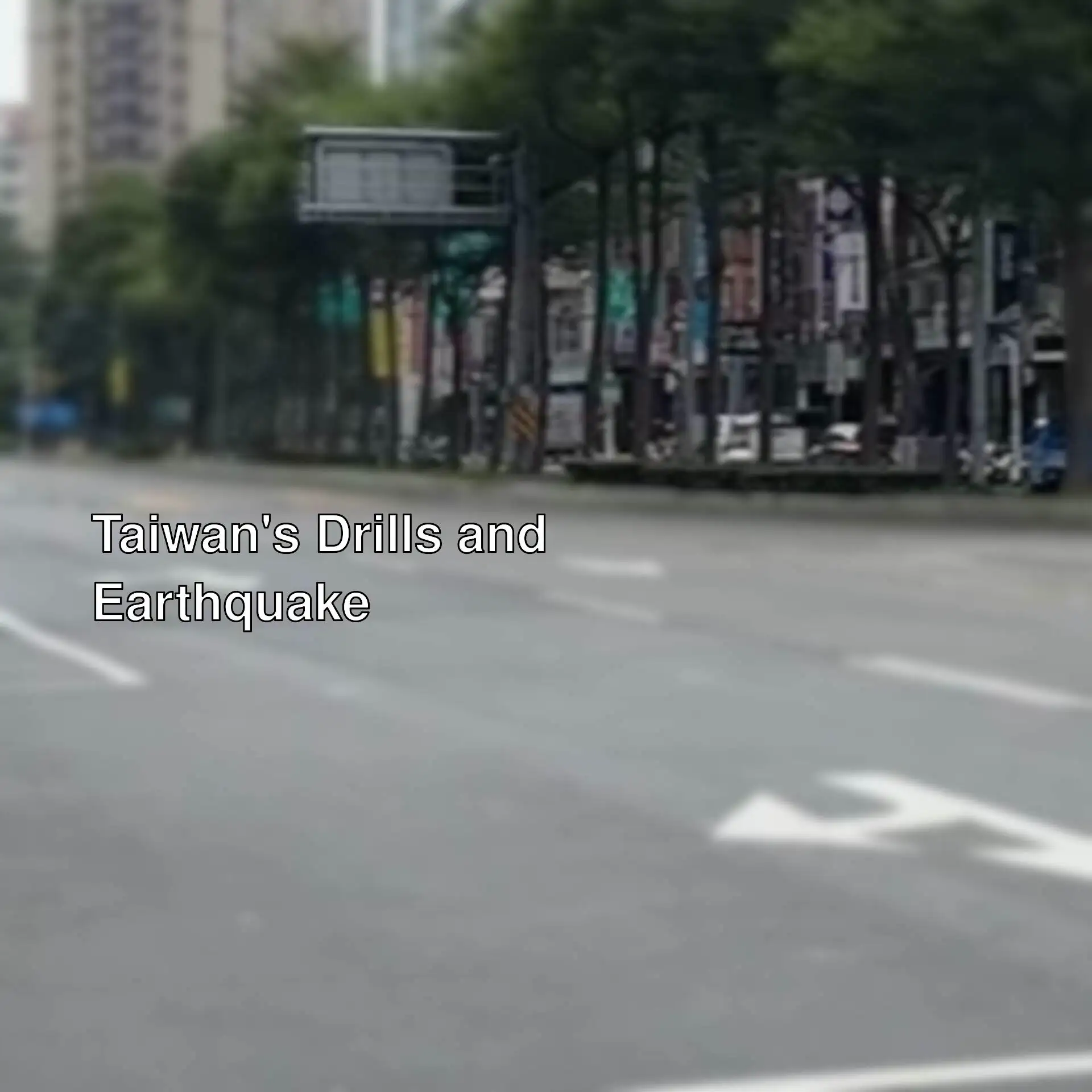 A street in Taiwan with sirens sounding.