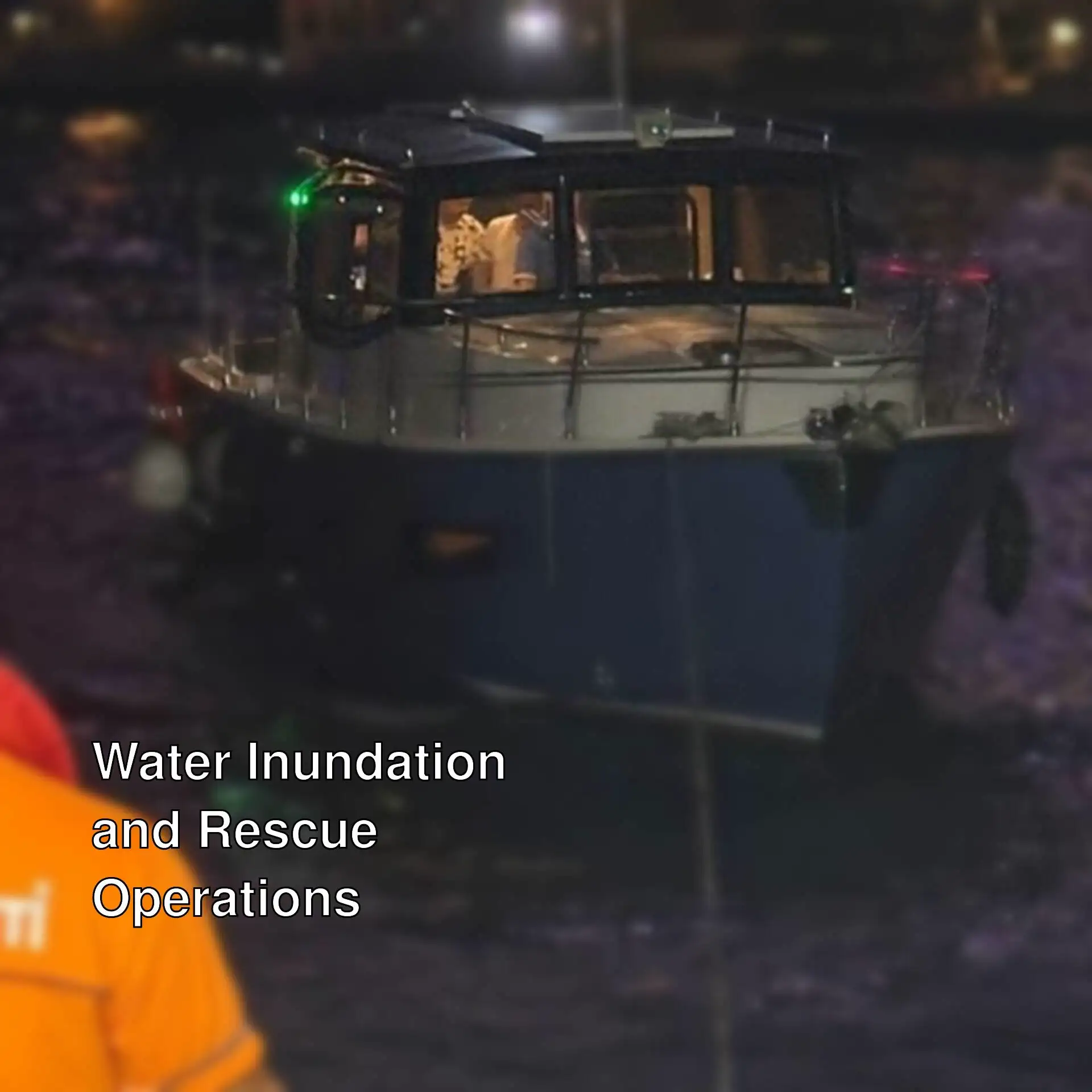 A boat taking on water in the Bosphorus.
