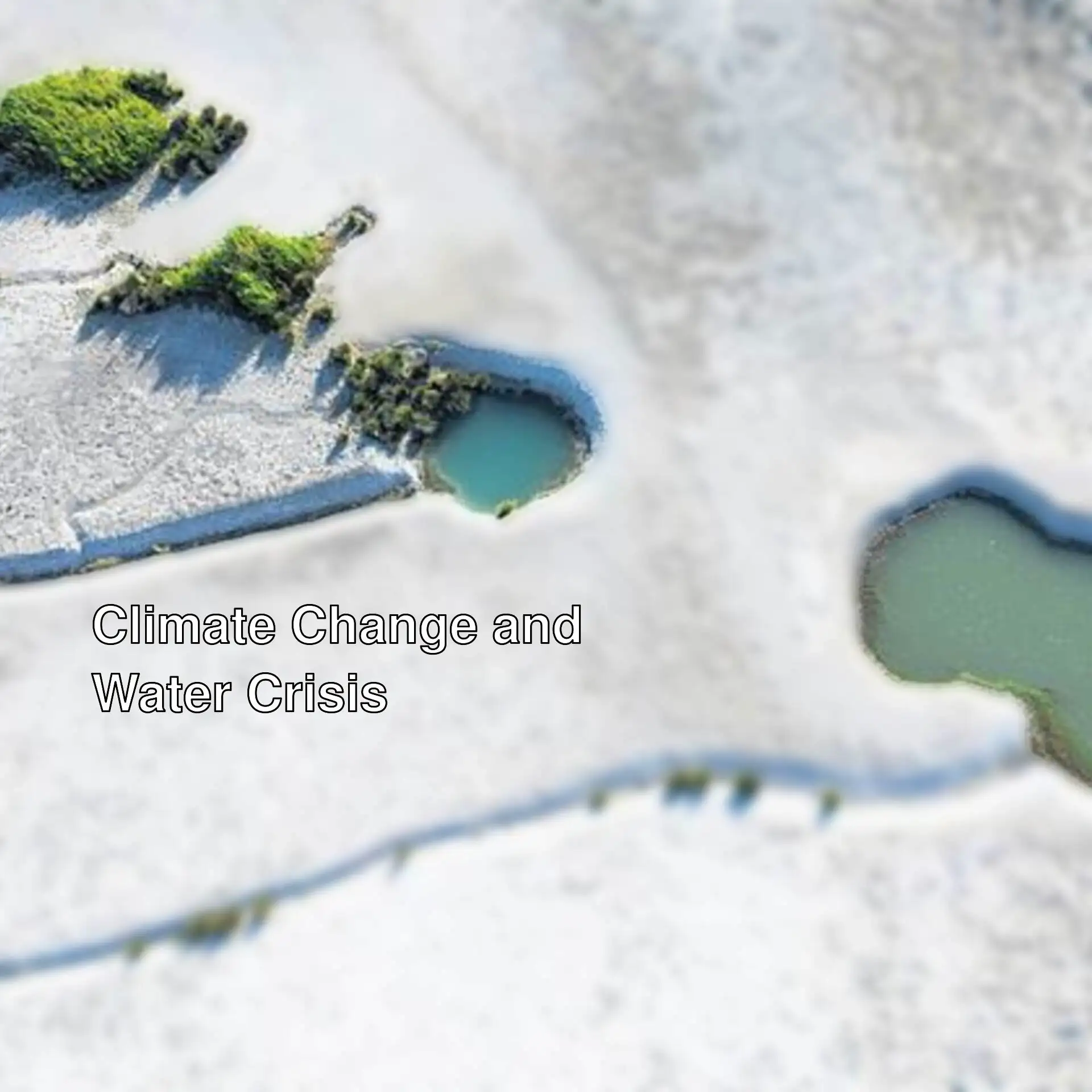 An aerial view of a lake.