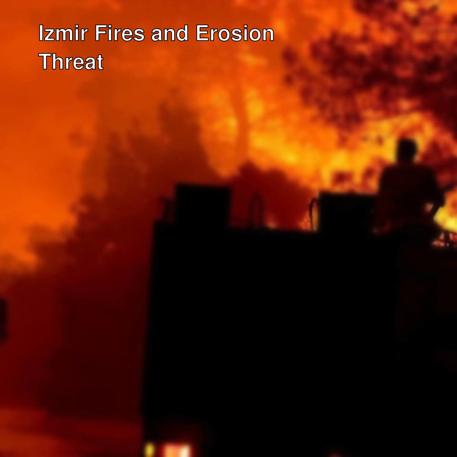 Fire in the back of a truck during the Izmir fires. Fire in the back of a truck during the Izmir fires.