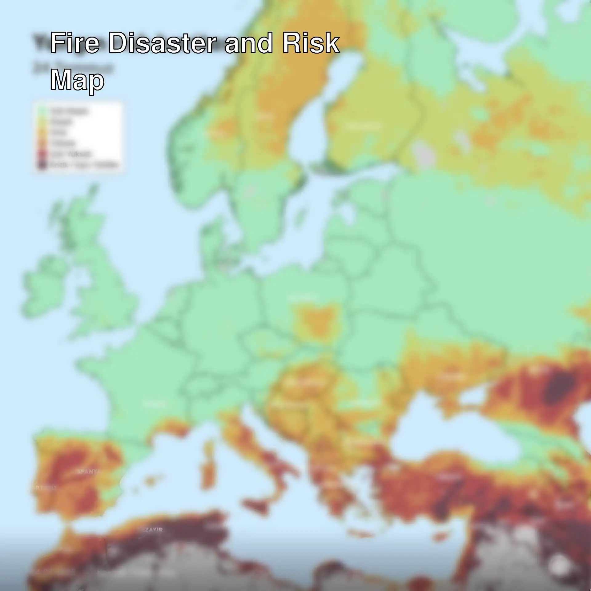 A map of Europe with different colored areas.