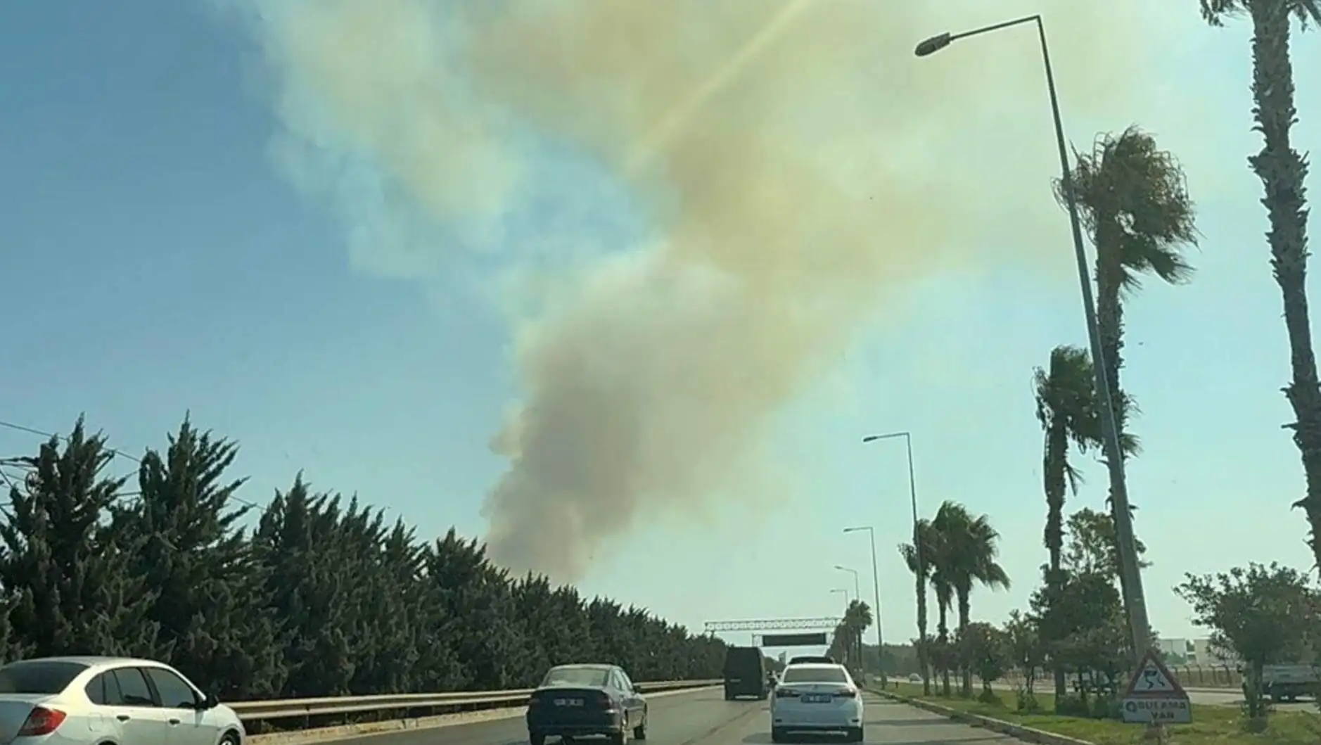A large fire area.