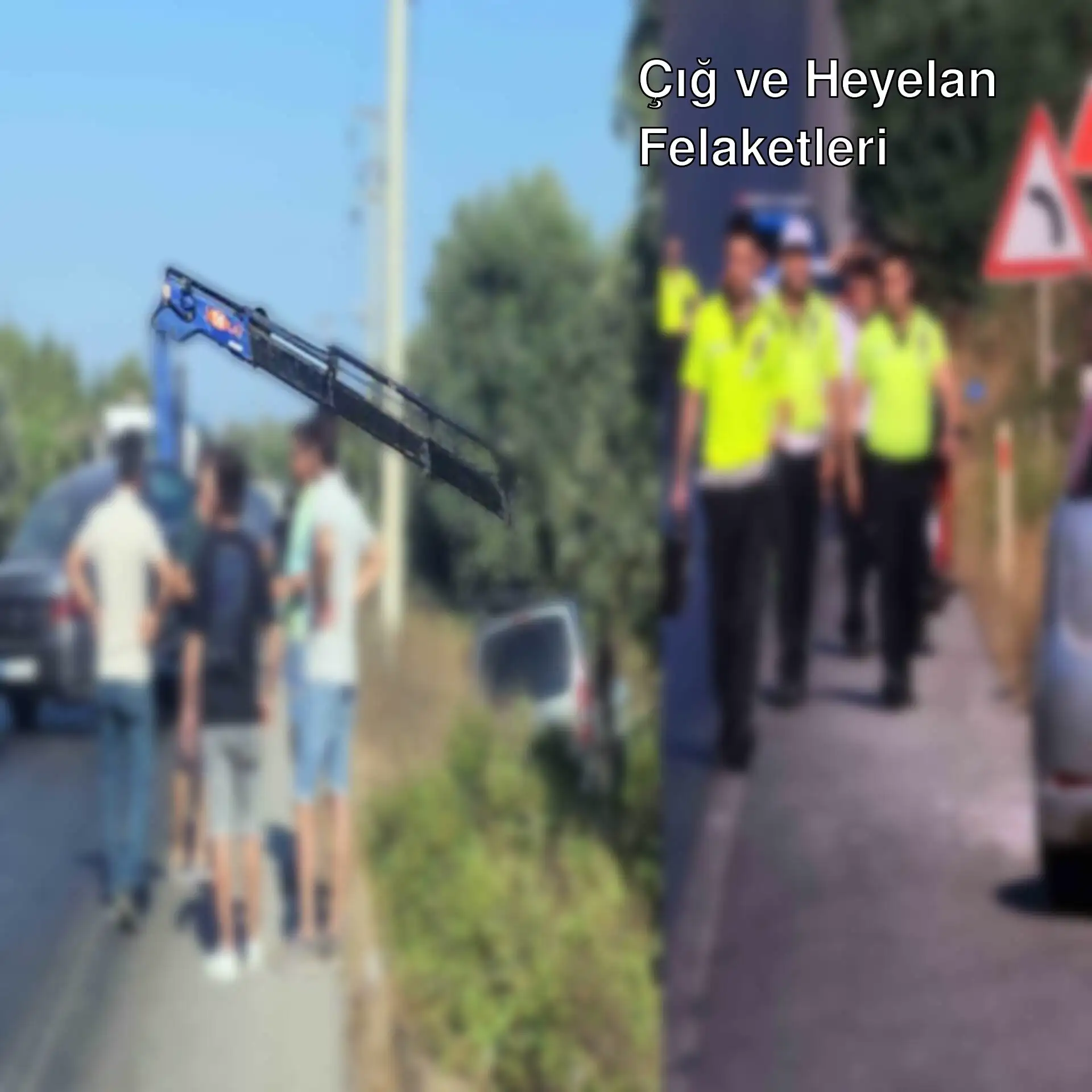 Bodrum'da meydana gelen yağ dehşeti sonrası yolda yürüyen insanlar.