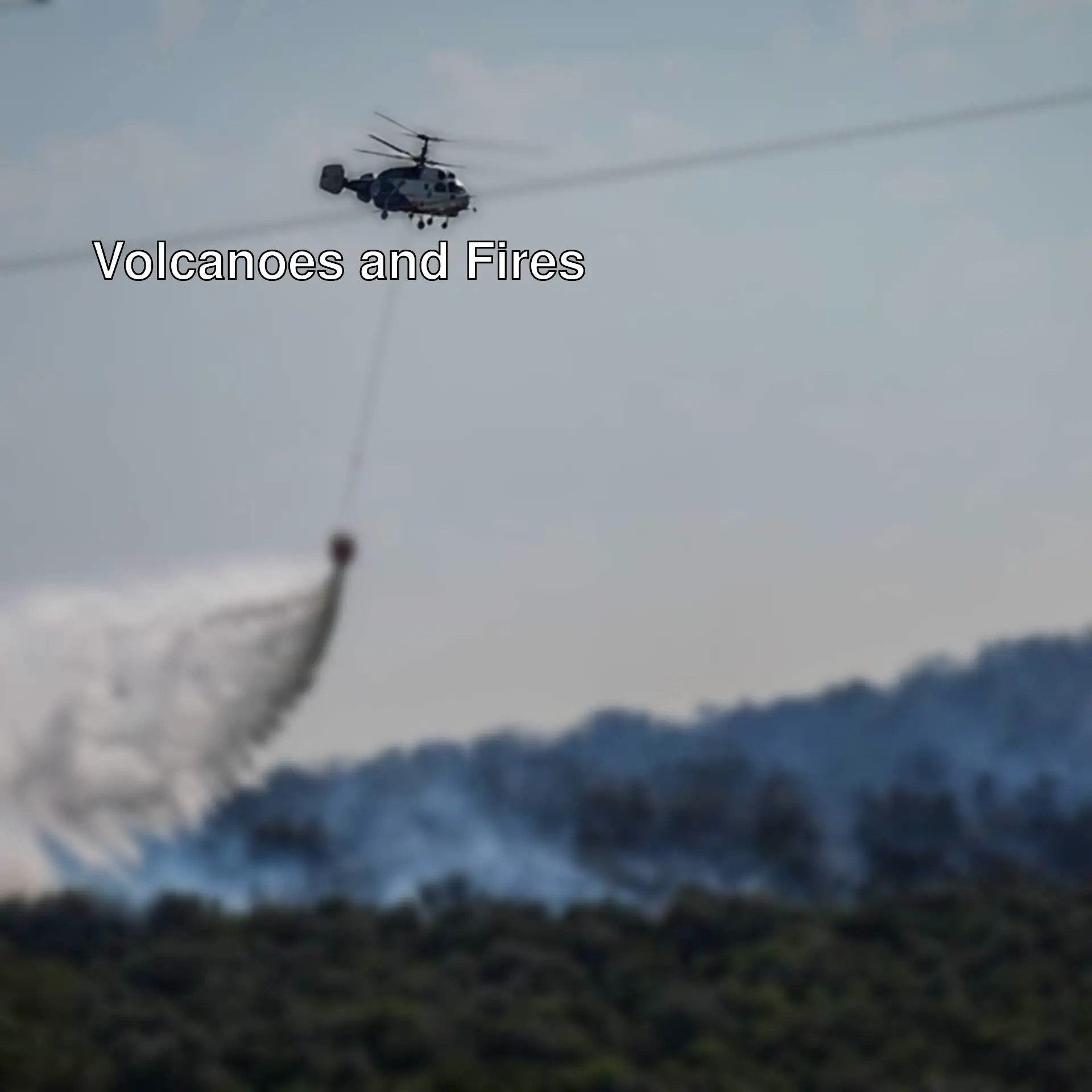 A helicopter fighting a fire. A helicopter fighting a fire.