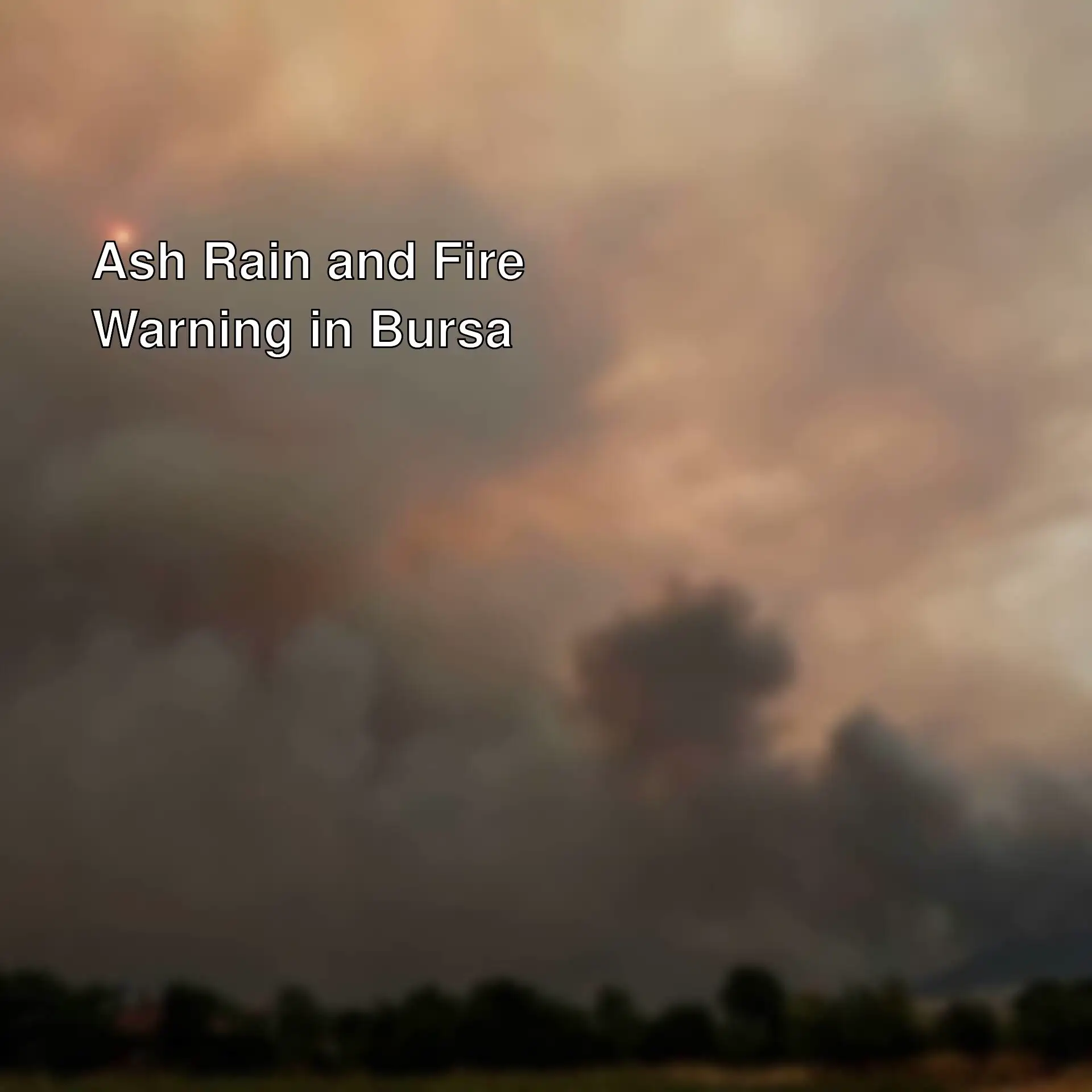Ash rain warning issued in Bursa due to fire.