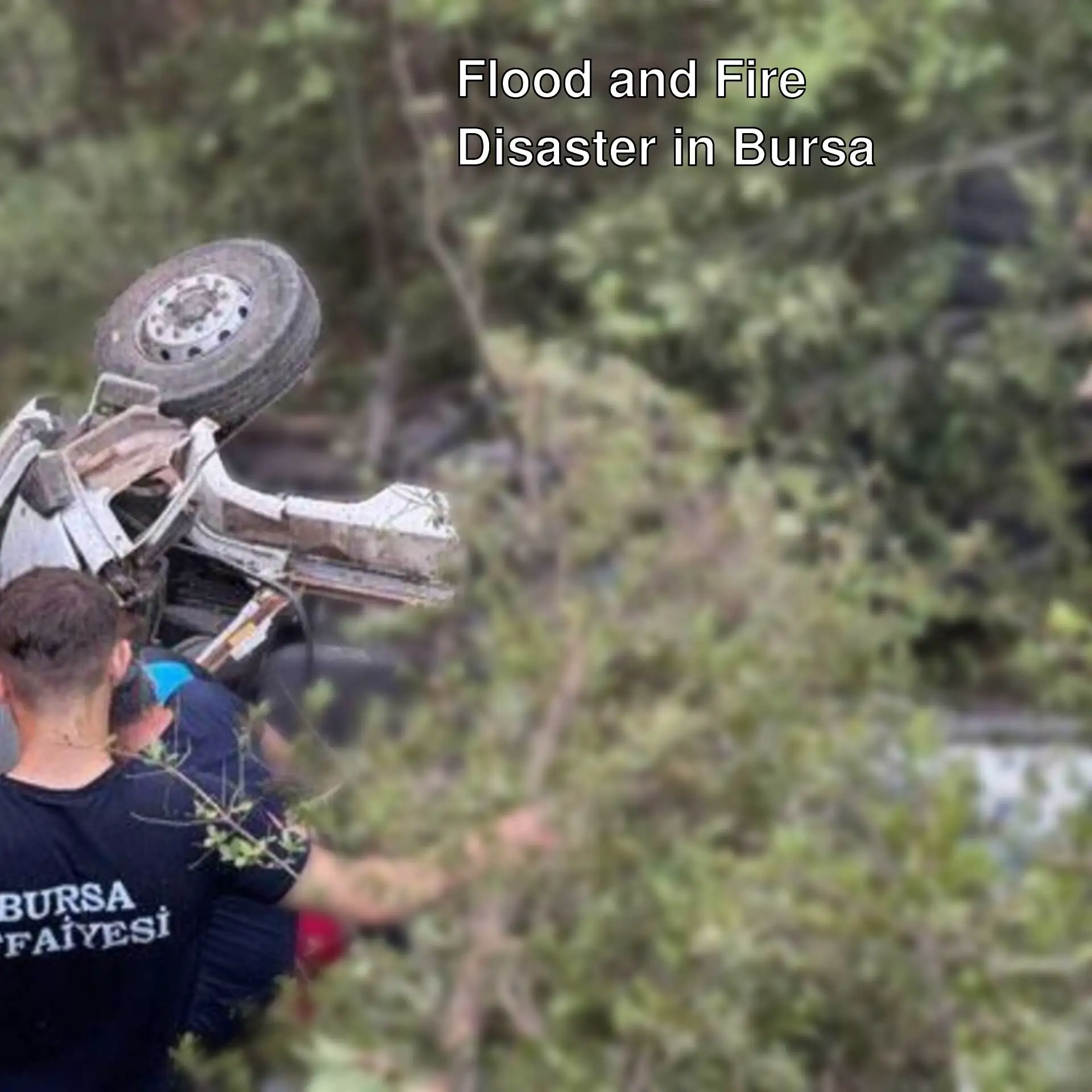 Bursa's fire area: A tanker overturned.