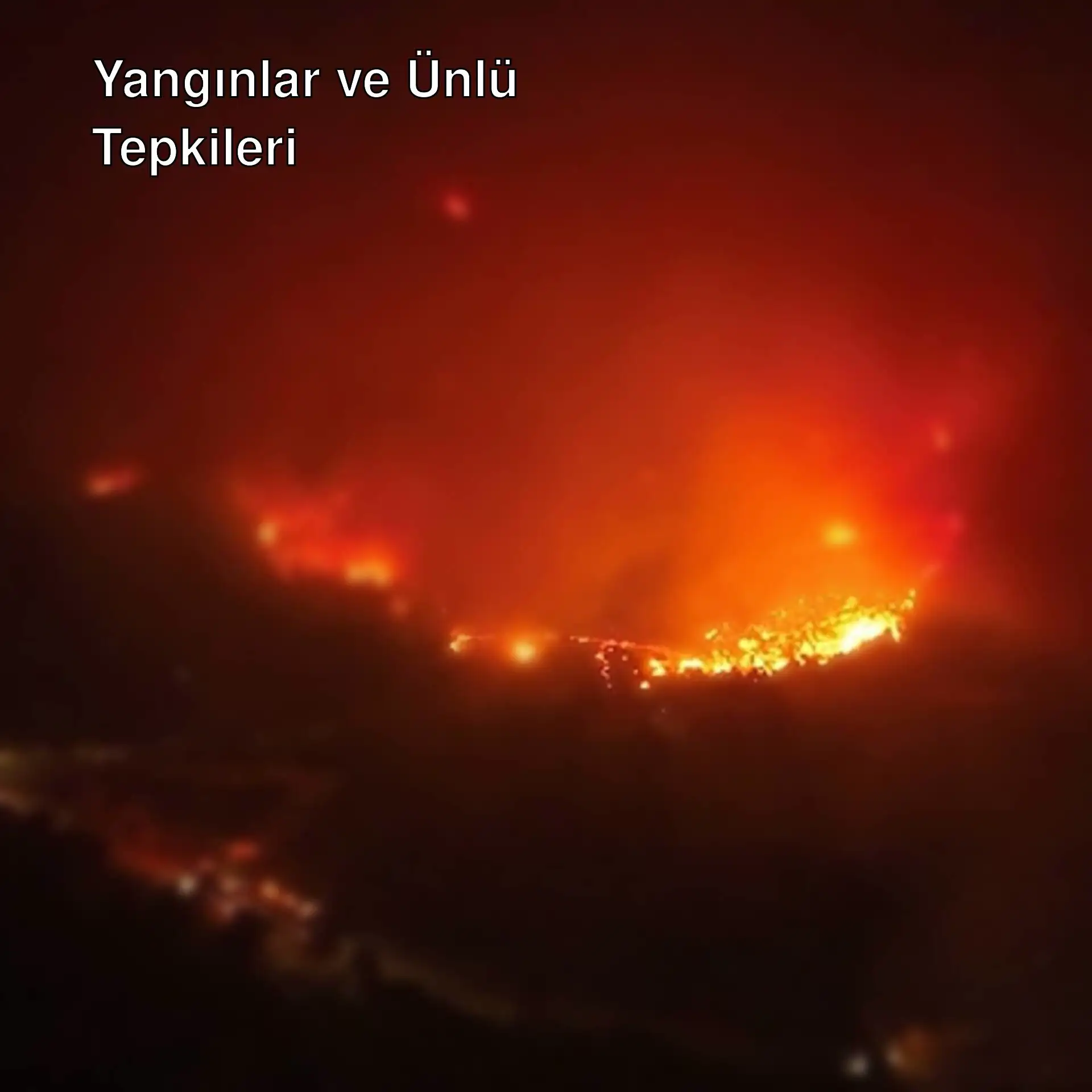 A fire in the mountains at night A fire in the mountains at night