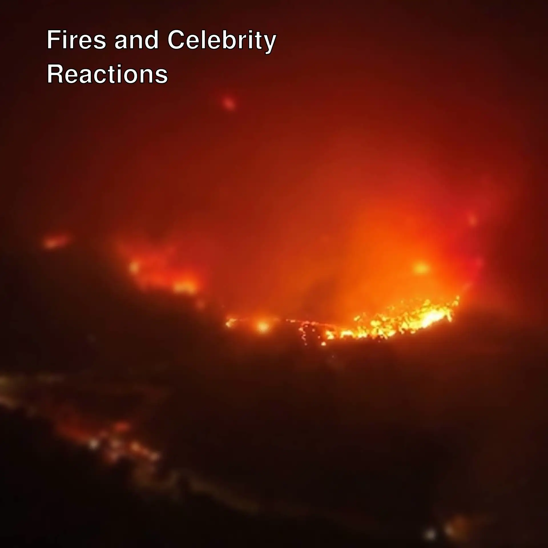 A fire in the mountains at night A fire in the mountains at night