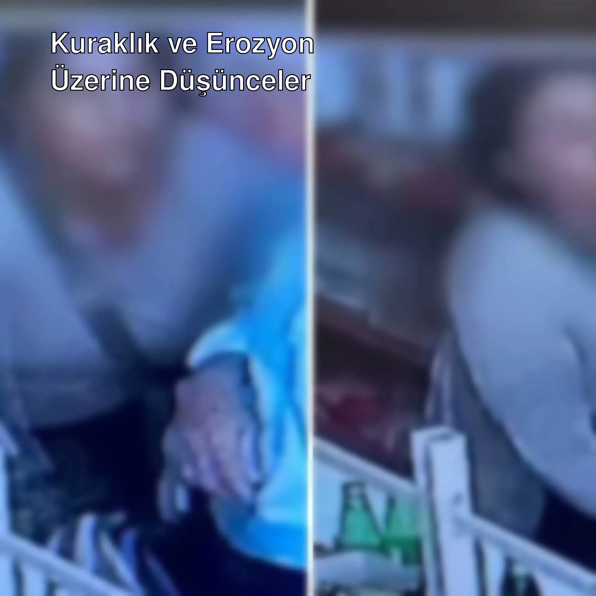 Kuraklık ve erozyon sorunlarına dikkat çeken bir görüntü. Kuraklık ve erozyon sorunlarına dikkat çeken bir görüntü.