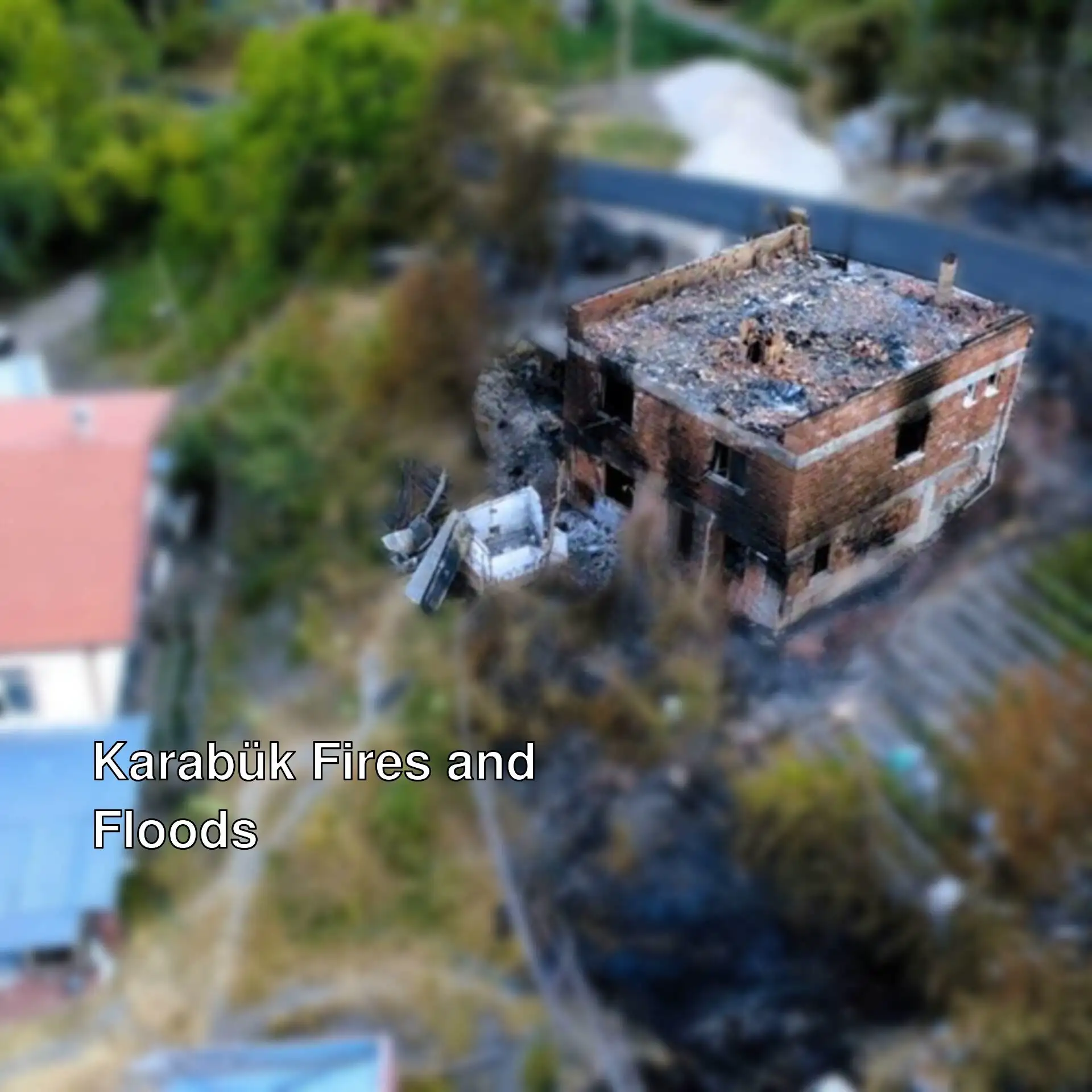 A house damaged by fire in Karabük. A house damaged by fire in Karabük.