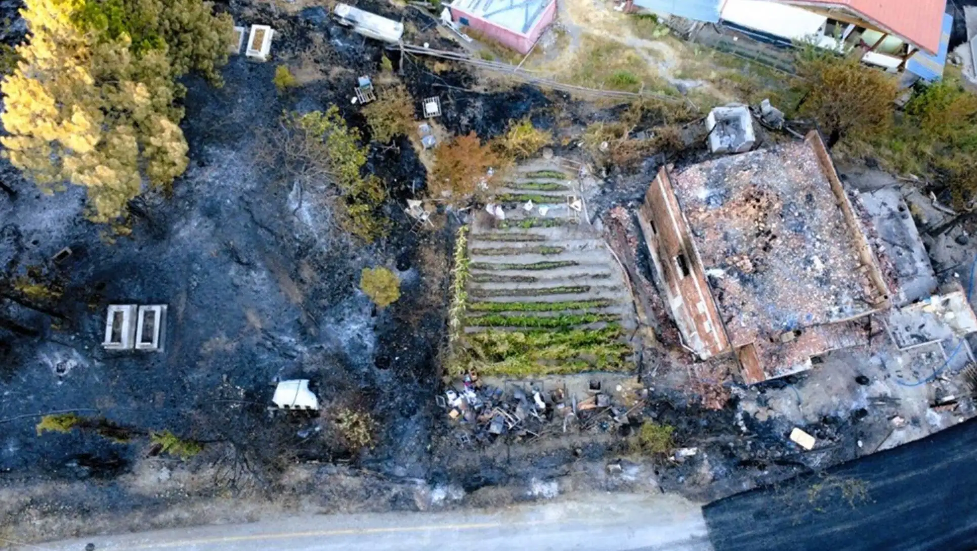 An area damaged by flooding. An area damaged by flooding.