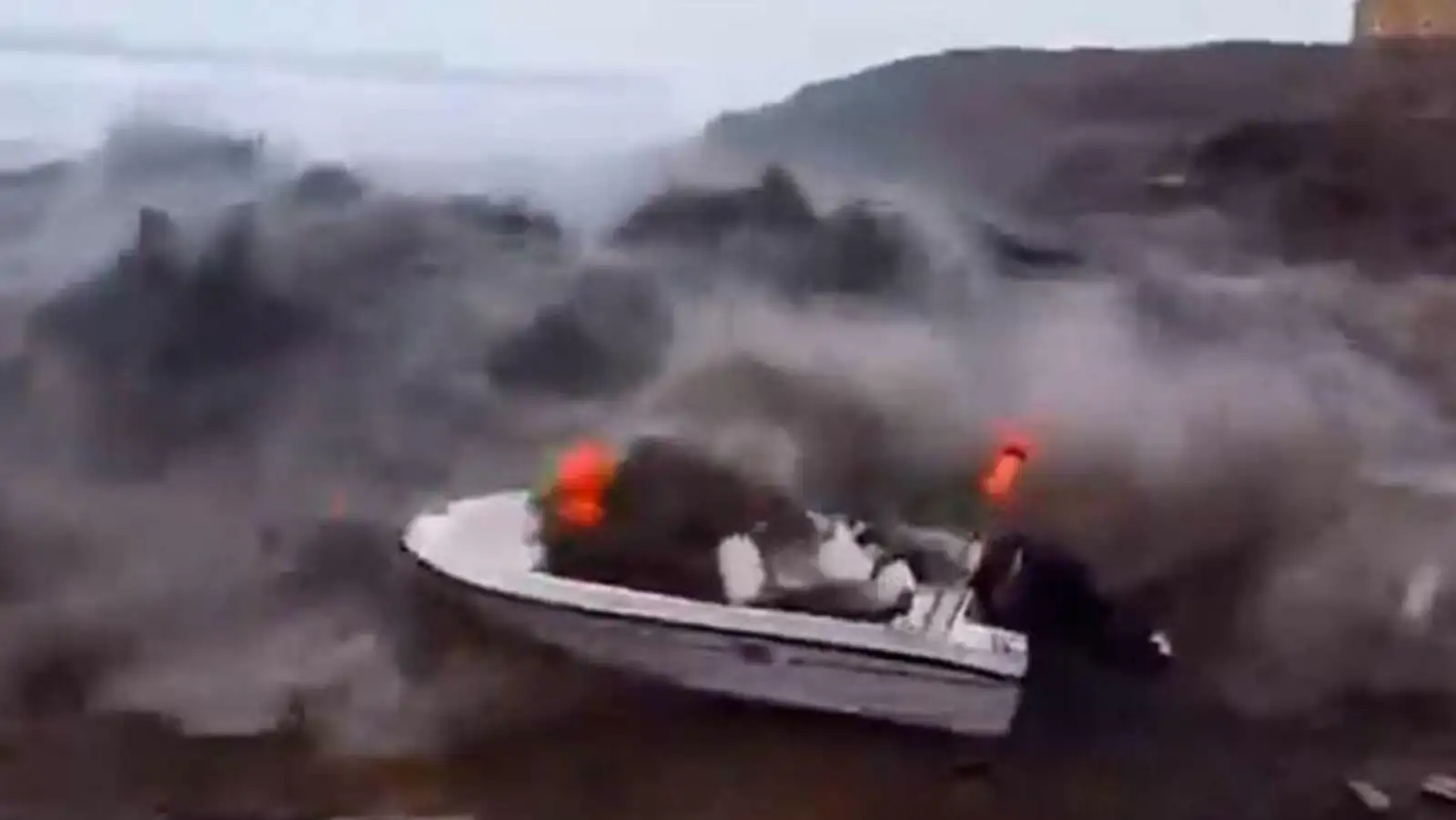 Image of a boat with smoke coming out of it. Image of a boat with smoke coming out of it.