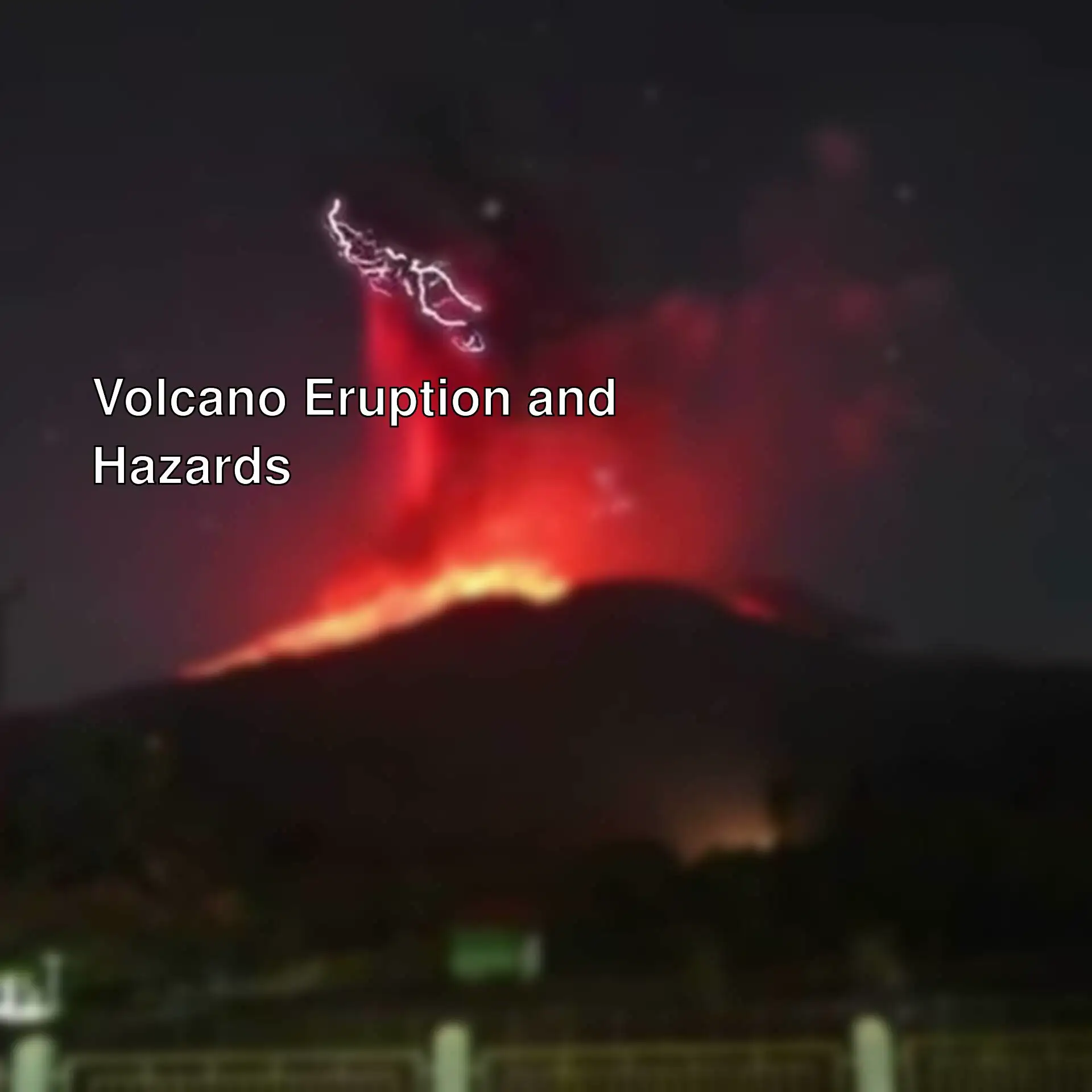 Volcano erupting at night in Indonesia. Volcano erupting at night in Indonesia.