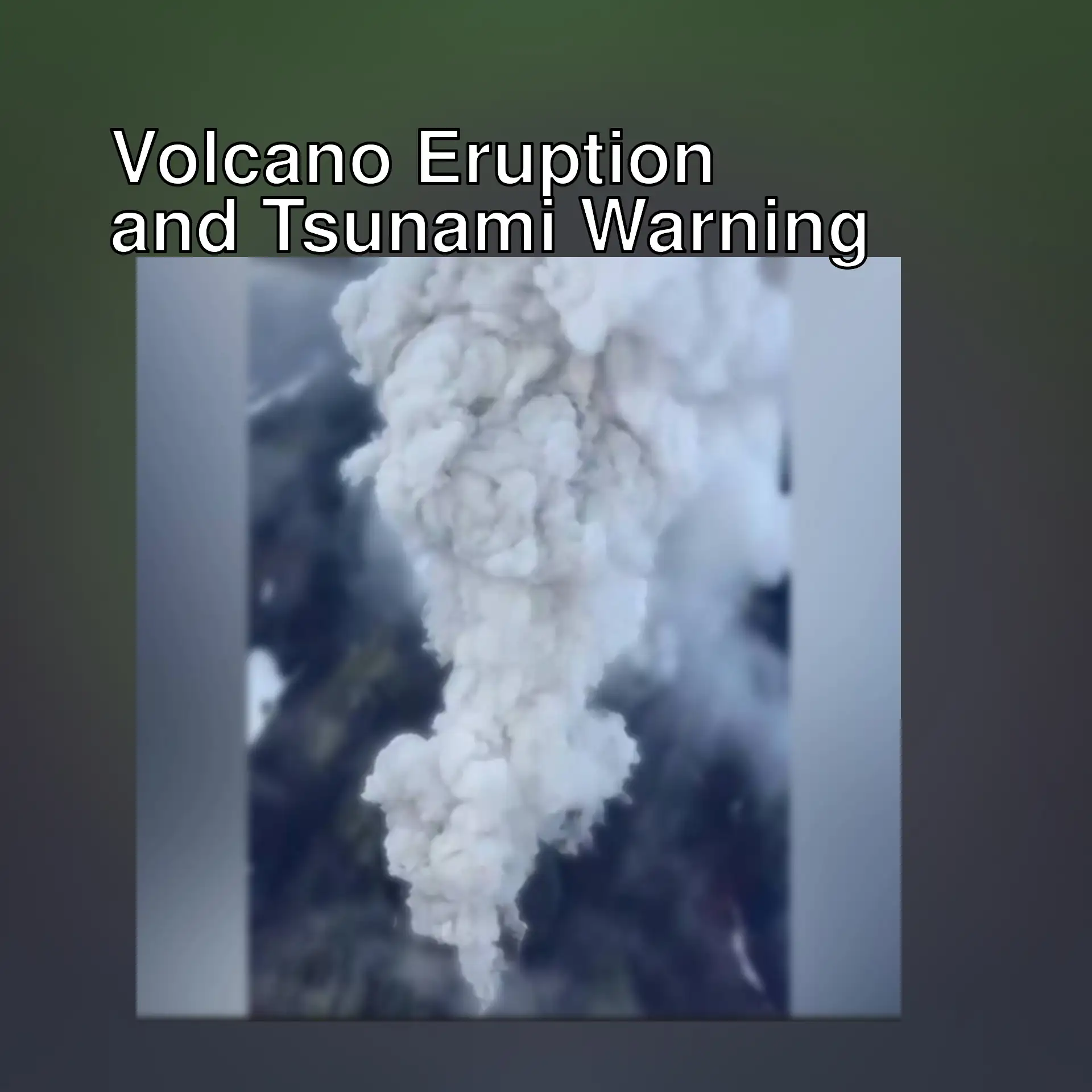 Smoke rising from the Krasheninnikov Volcano.