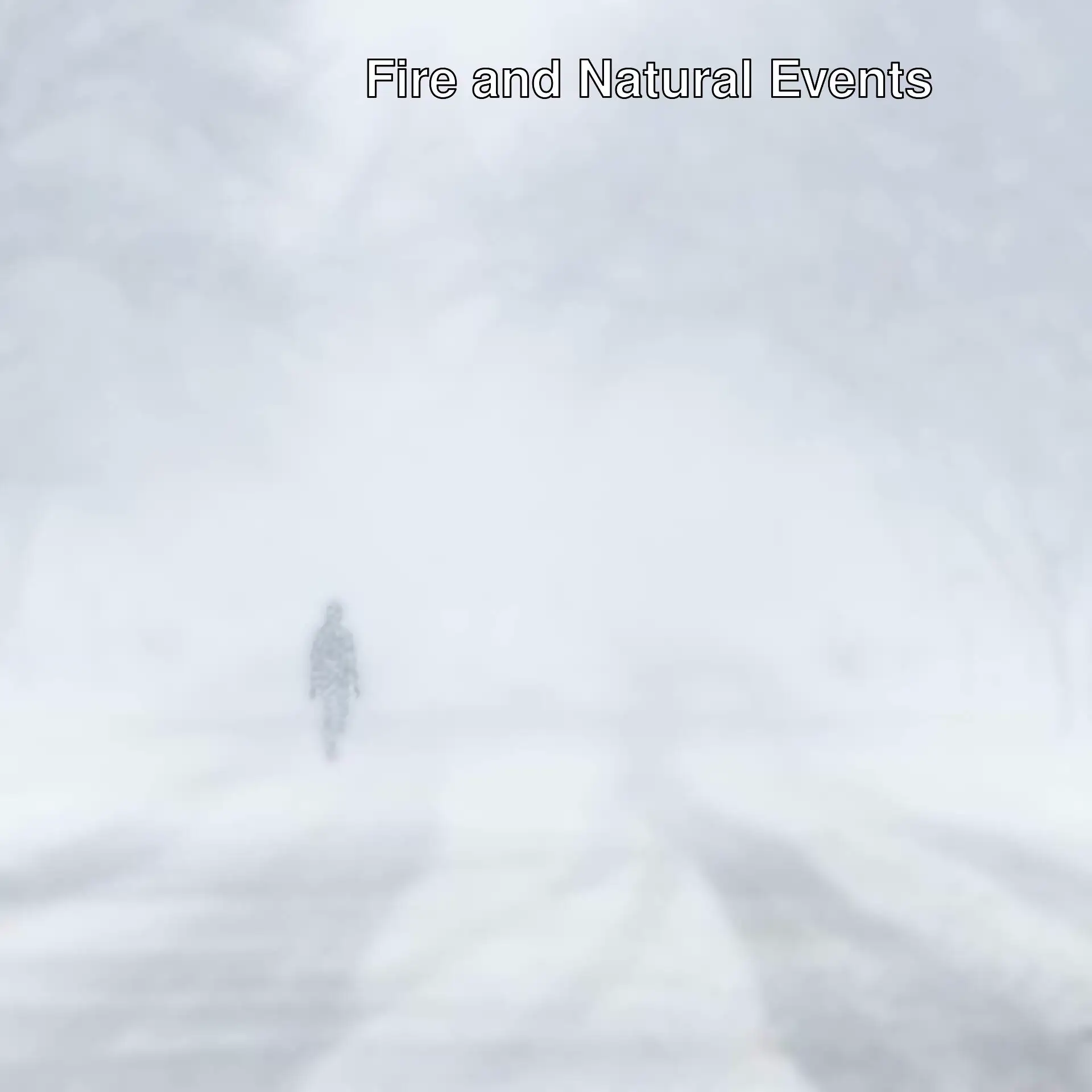 A person walking on a snowy road.