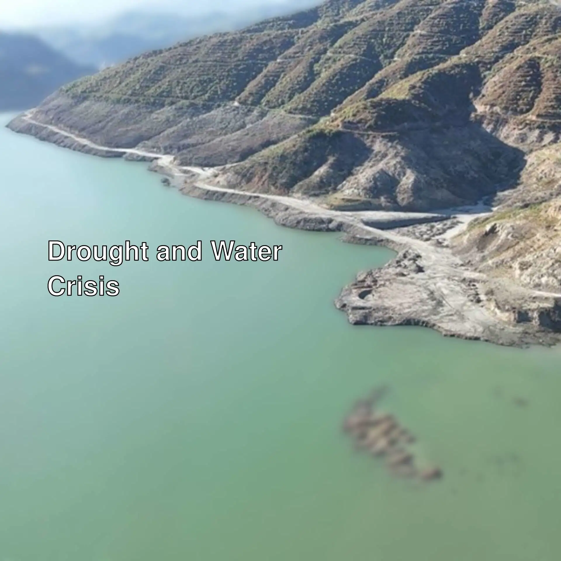 A dam in Hatay with reduced water levels due to drought. A dam in Hatay with reduced water levels due to drought.