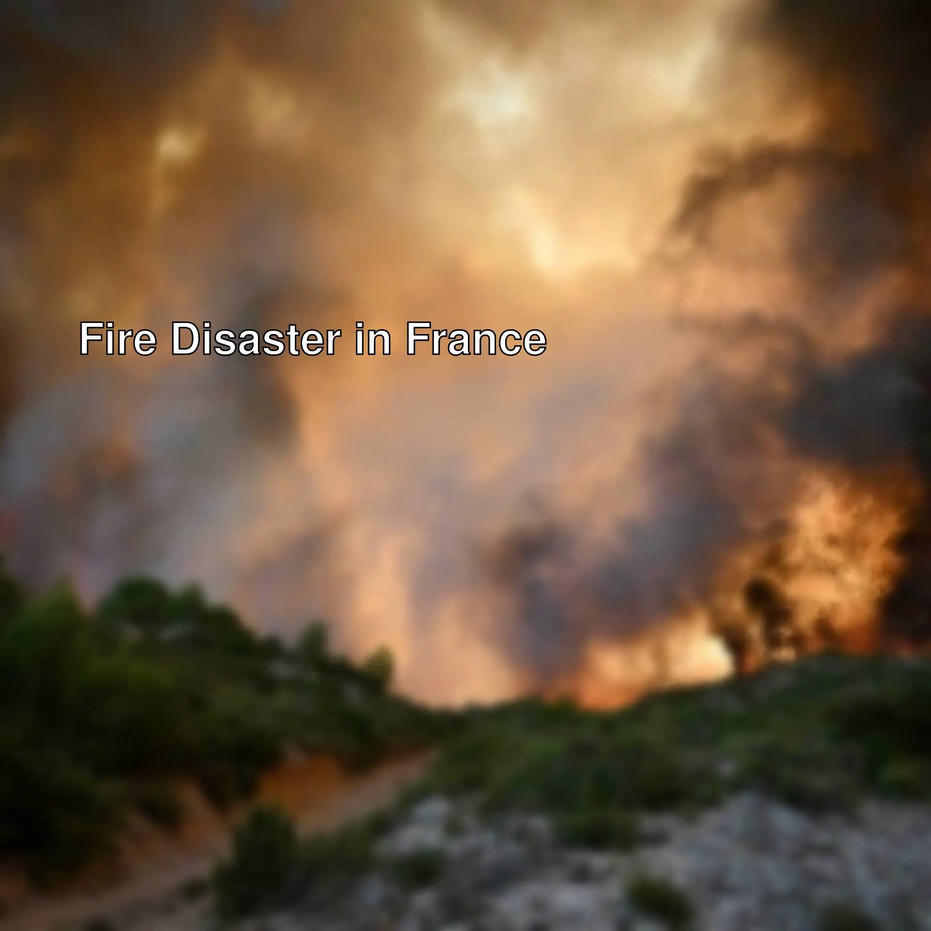 Forest fire in the Aude region of France.