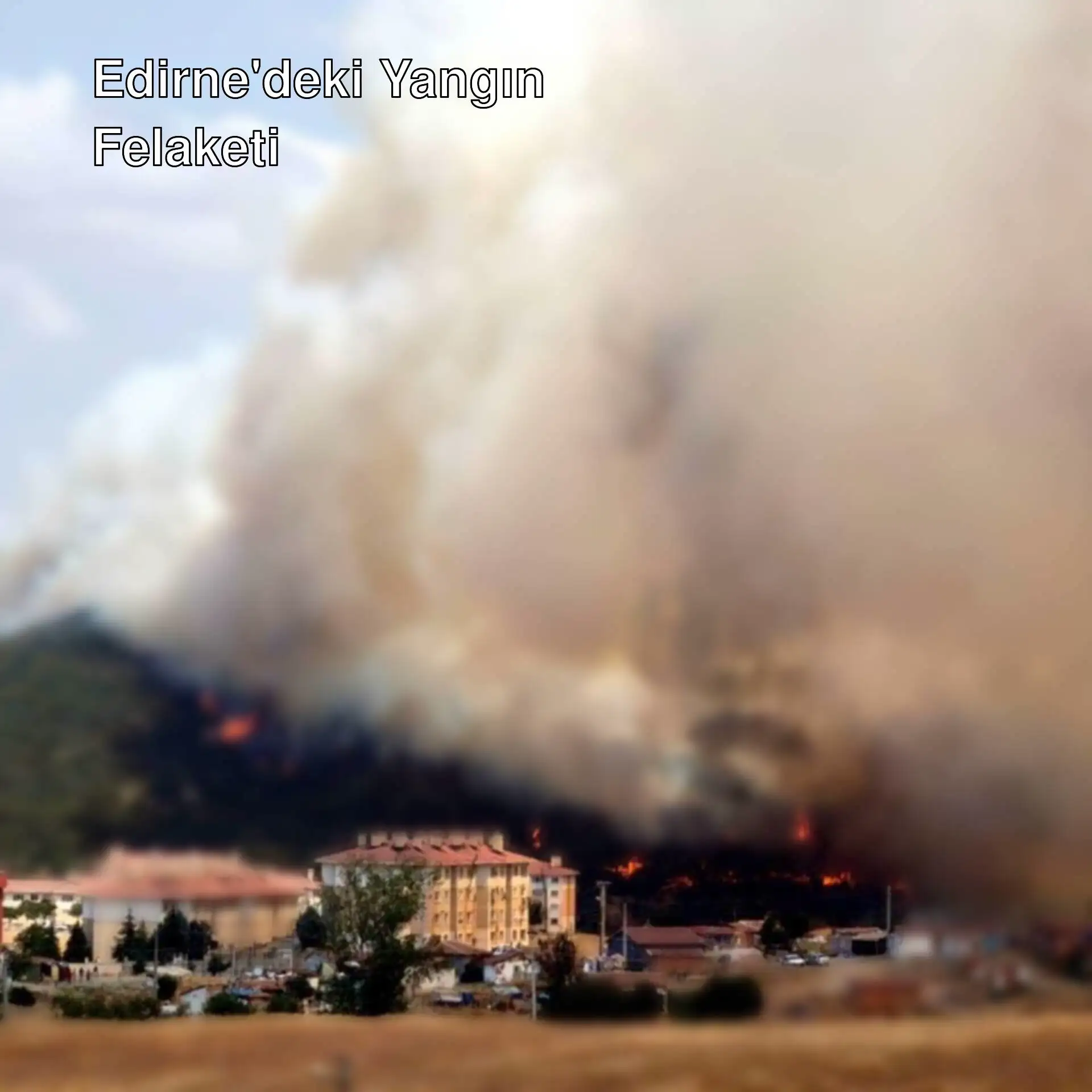 Edirne'de büyük bir yangın