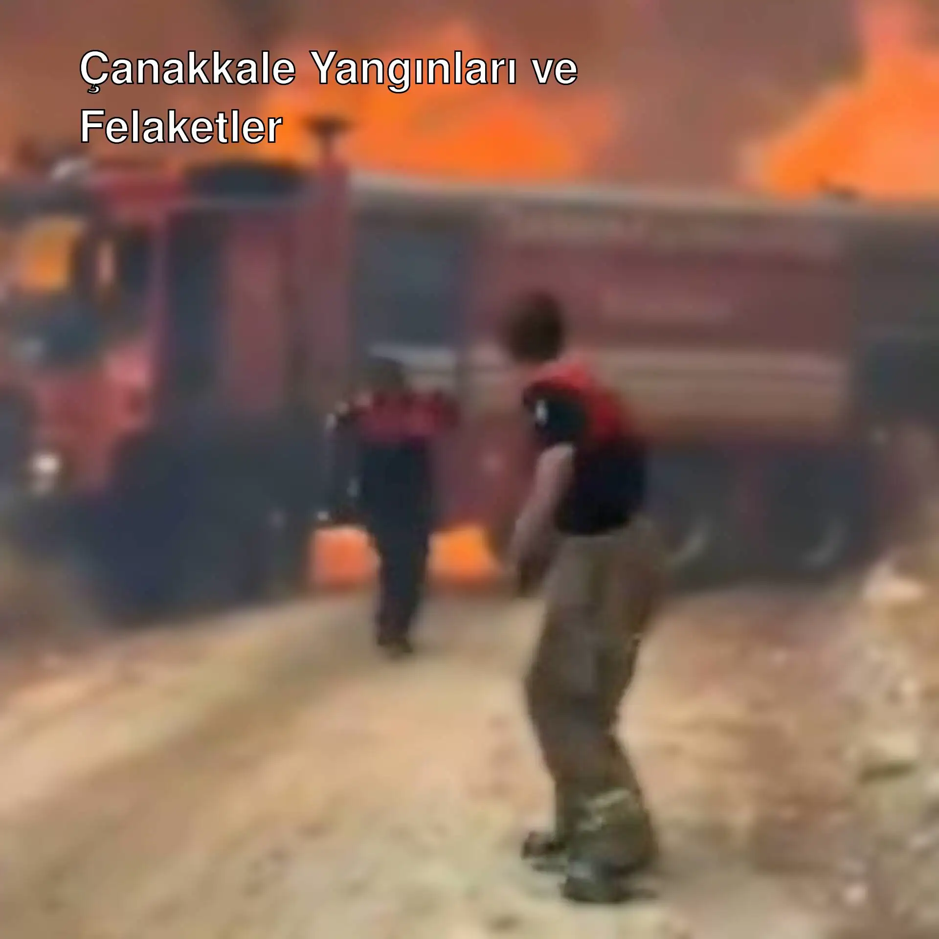 Çanakkale'de yangın söndürme çalışmaları.