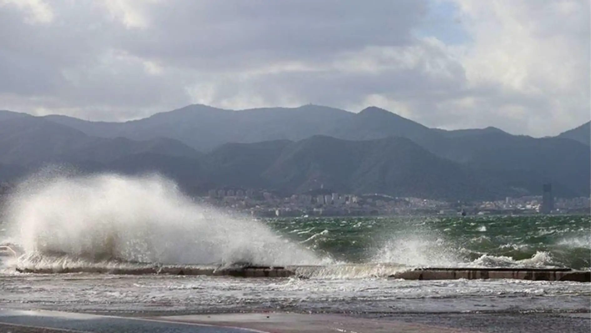 Waves crashing on the beach during the storm. Waves crashing on the beach during the storm.