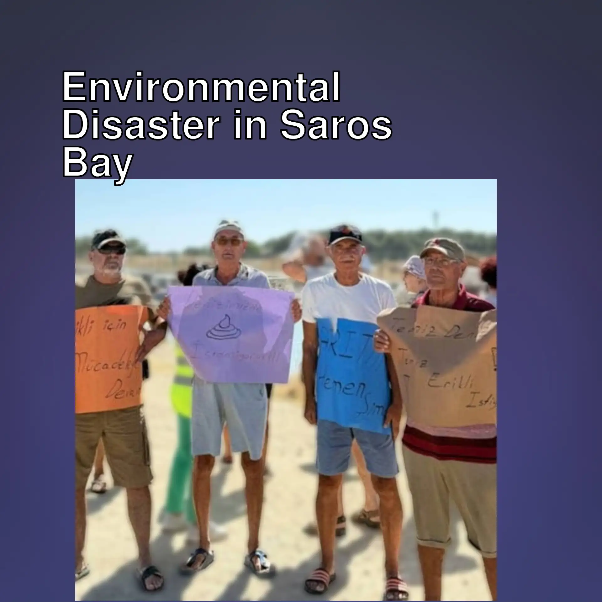 A group of people holding signs in protest.