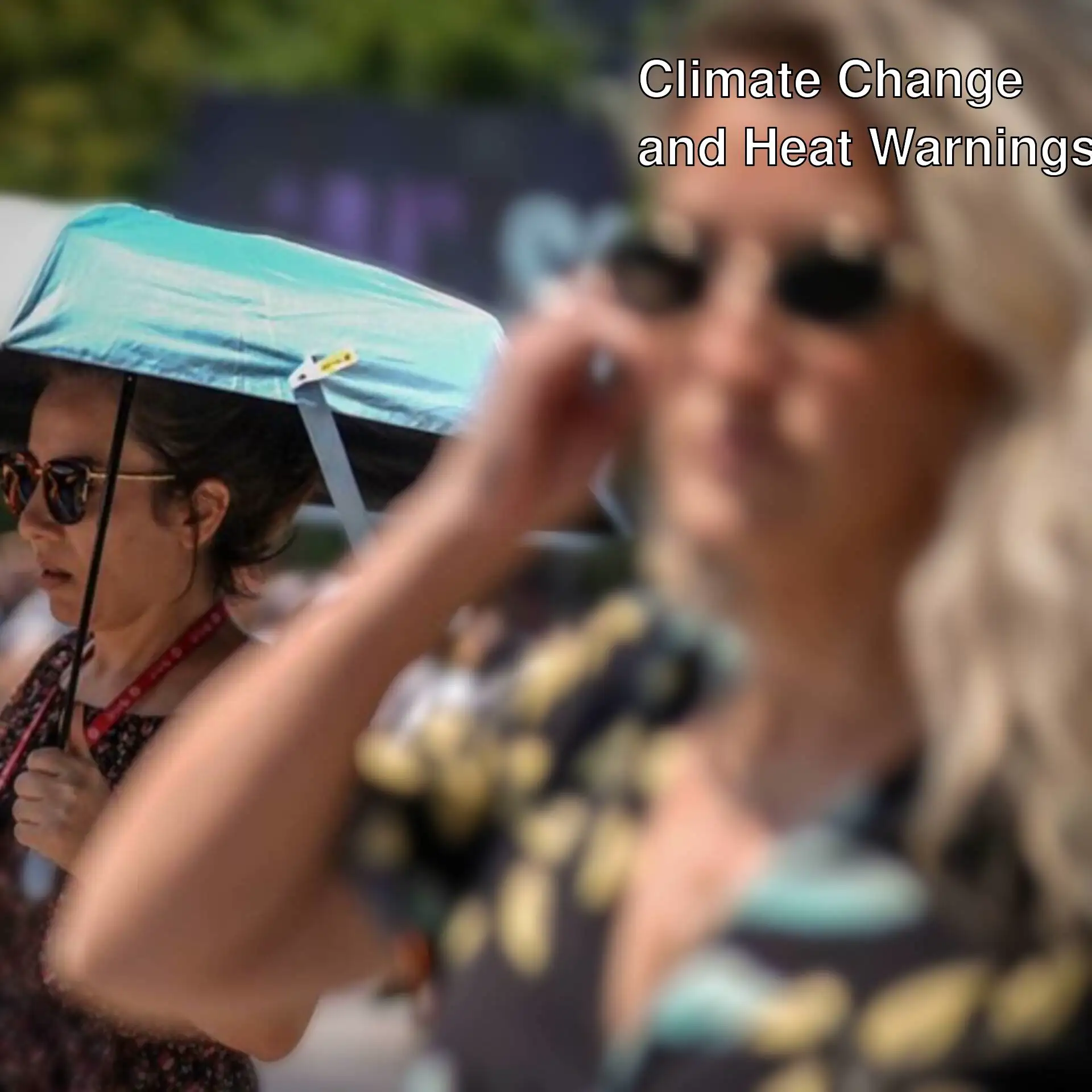 A woman holding an umbrella under the sun.