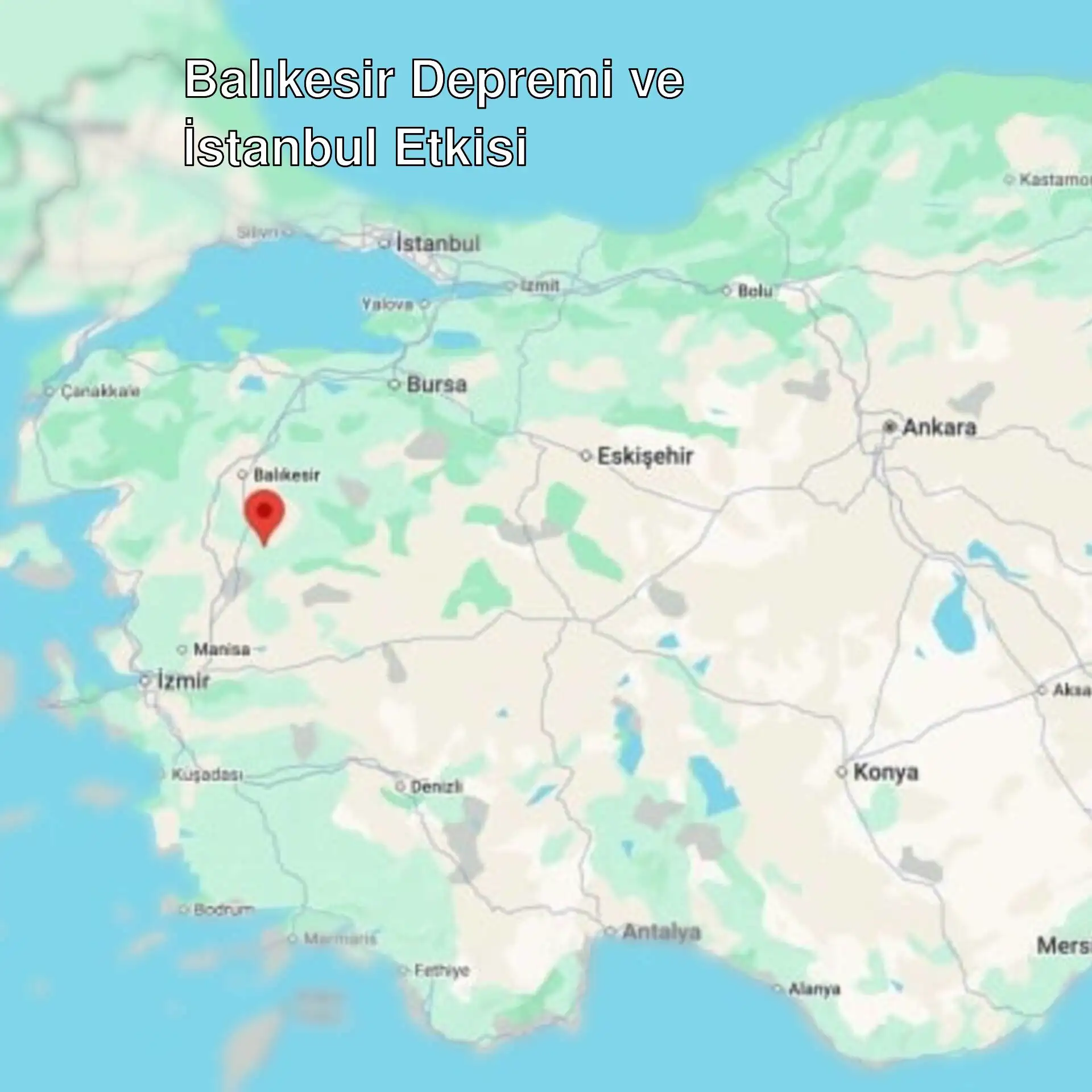 Türkiye haritası, şehirler ve yollar.