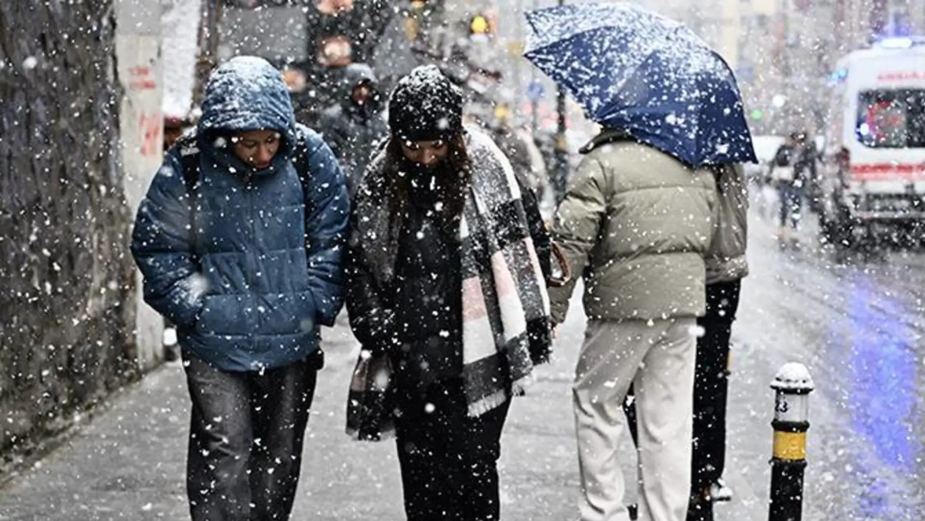 People walking in Istanbul during hot weather. People walking in Istanbul during hot weather.