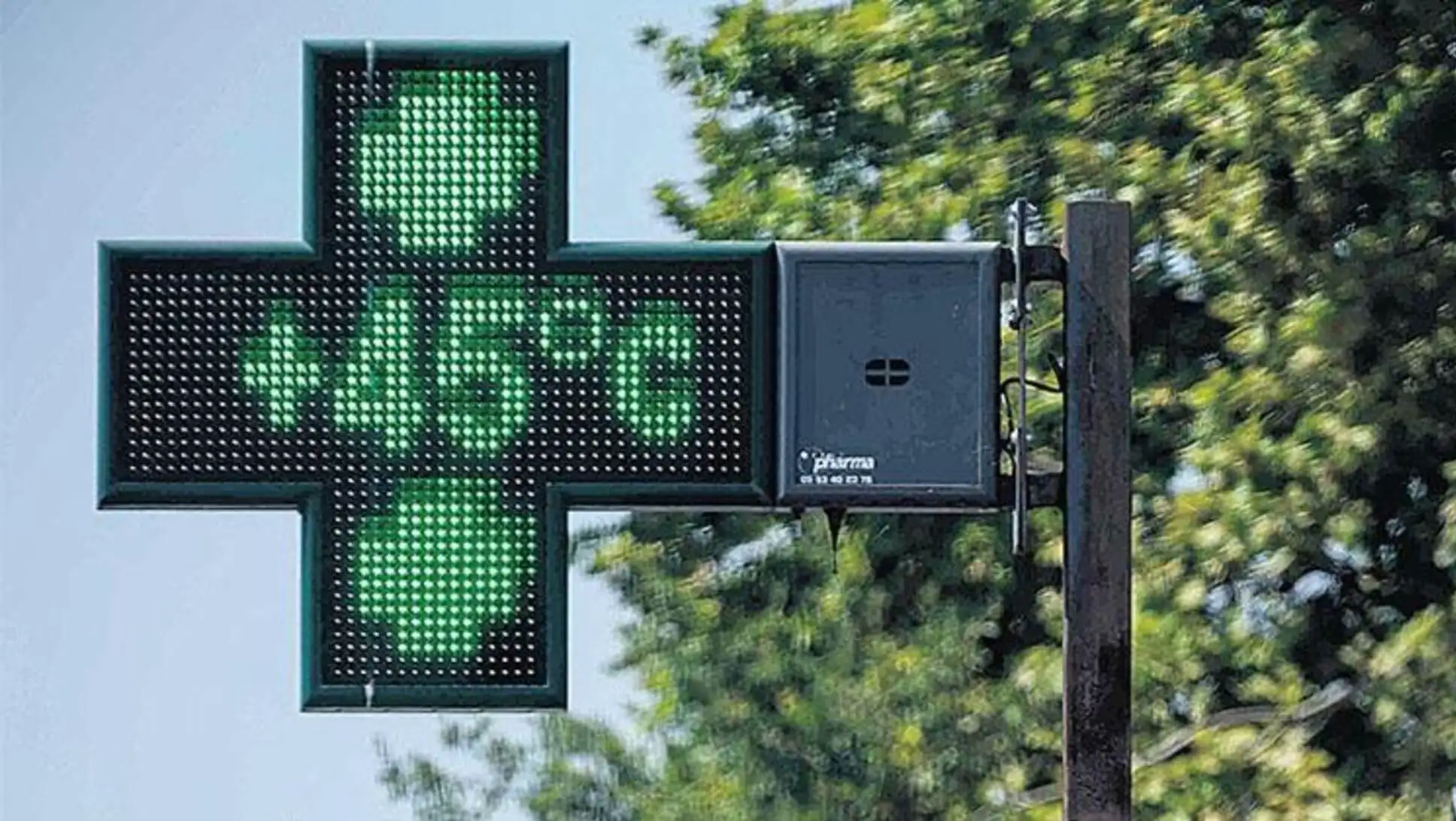 A temperature sign. A temperature sign.