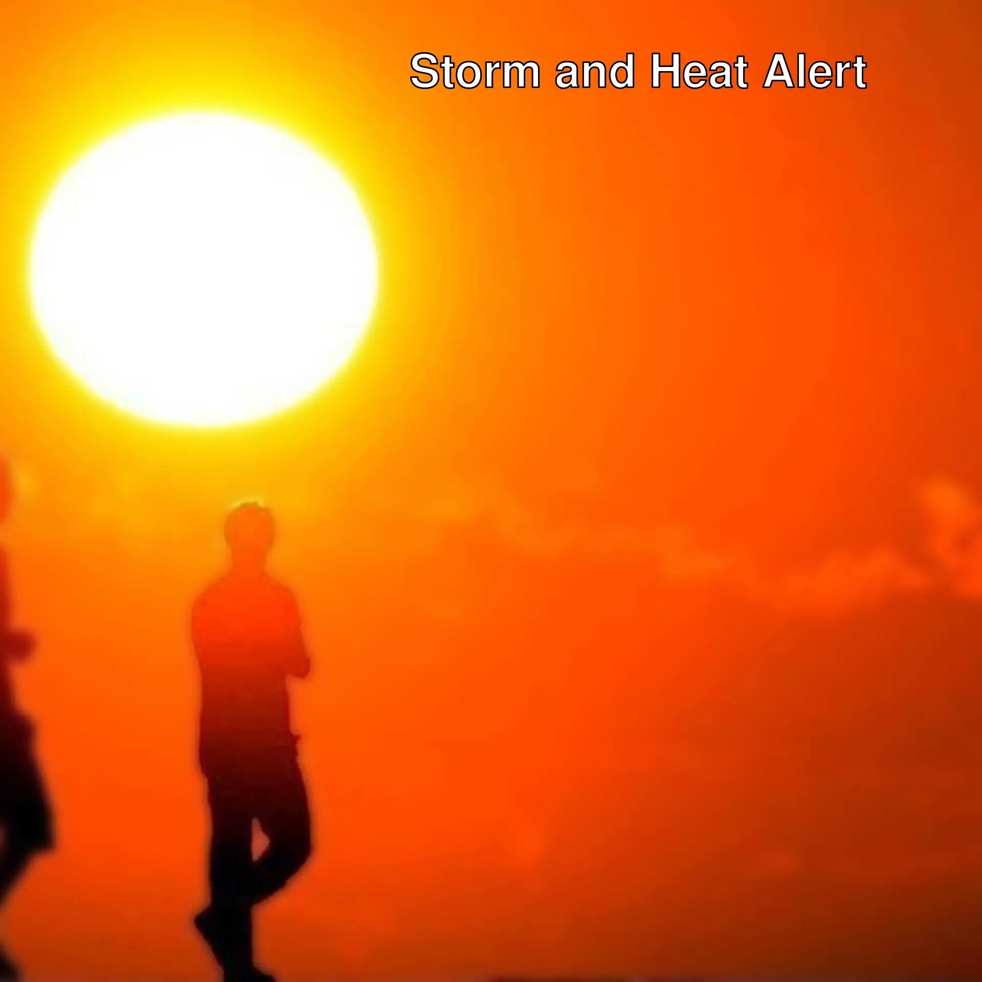 People walking in front of a bright sun. People walking in front of a bright sun.