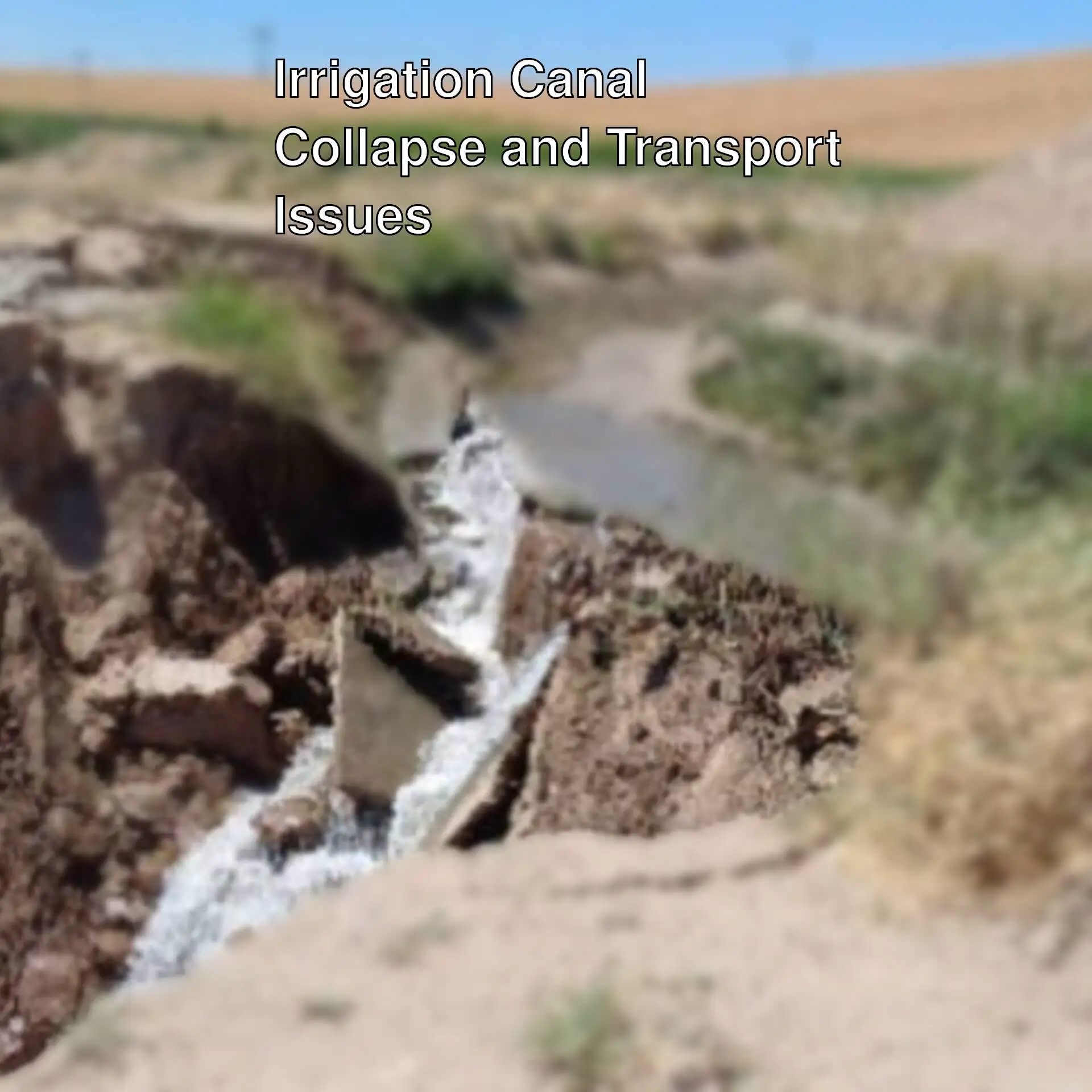 Irrigation canal collapsed in Batman, water flowing. Irrigation canal collapsed in Batman, water flowing.