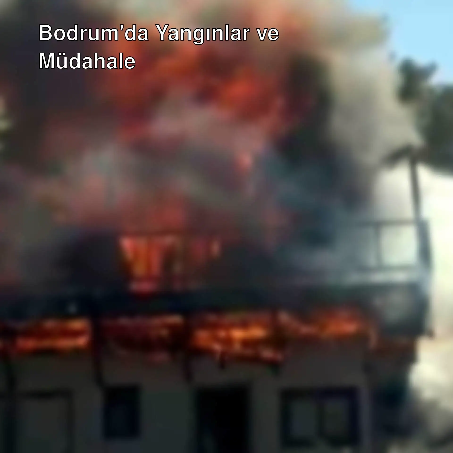 Bodrum'da alev alev yanan bir bina. Bodrum'da alev alev yanan bir bina.